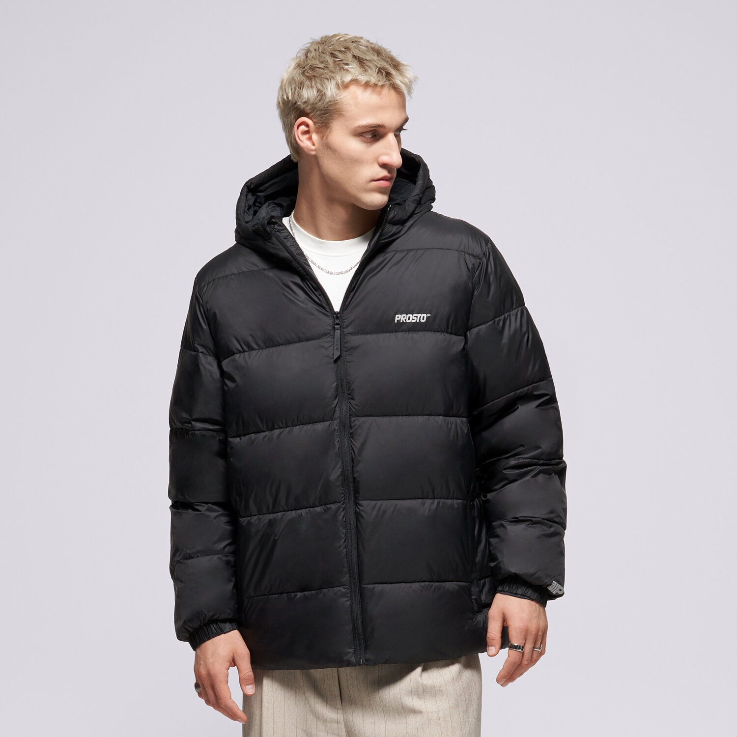 Kurtka zimowa męska PROSTO KURTKA ZIMOWA PUFFER JACKET 404 BLACK KL252MOUT2041 CZARNY