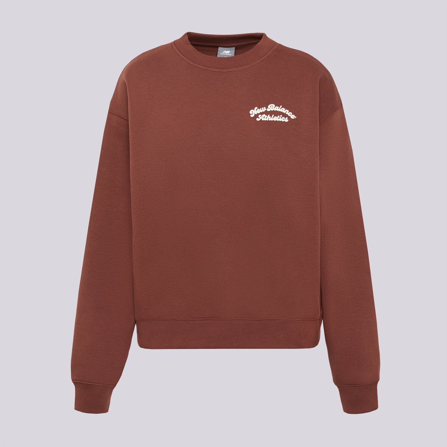 Bluza damska NEW BALANCE BLUZA LINEAR HERITAGE FLEECE CREW WT53516ROK BRĄZOWY