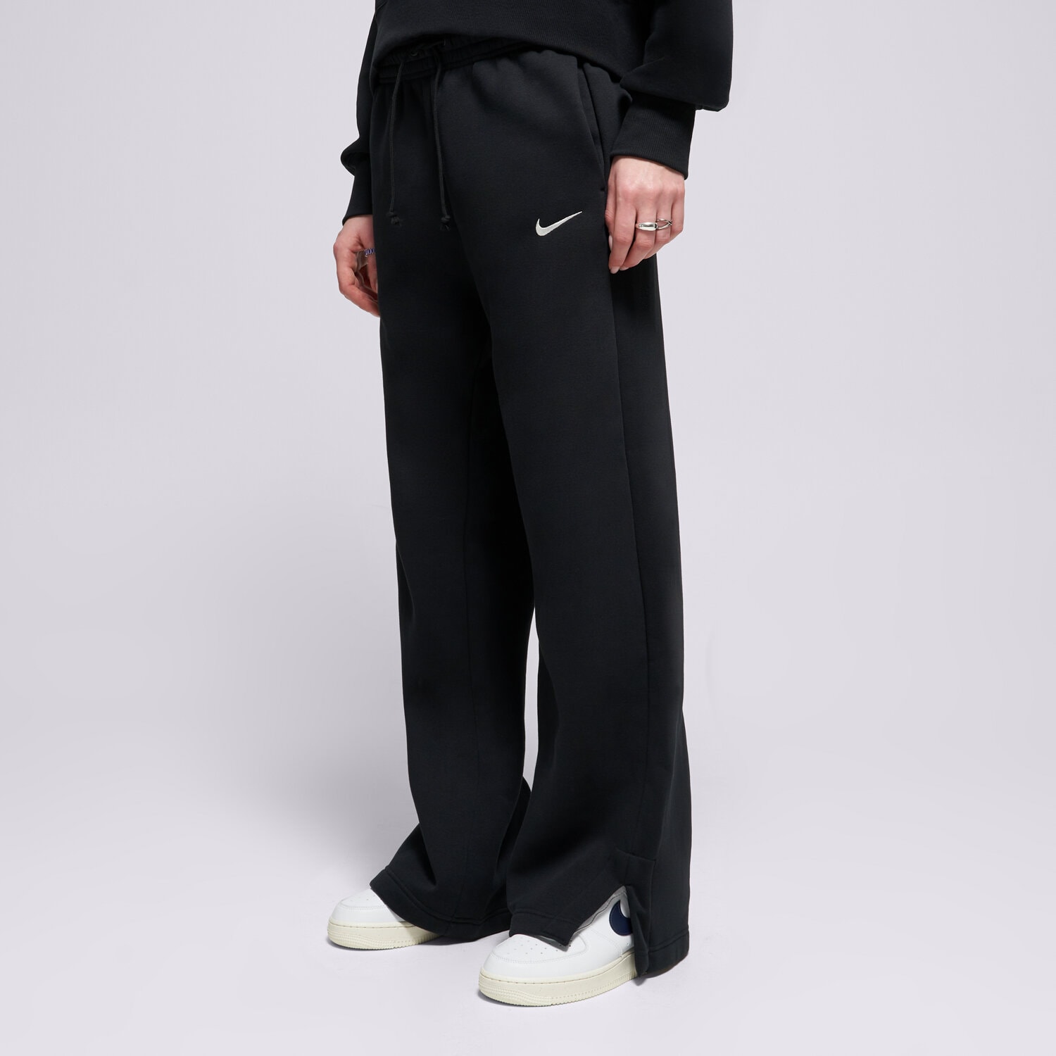 Spodnie sportowe damskie NIKE SPODNIE W NSW PHNX FLC HR PANT WIDE 2 IH1011-010 CZARNY
