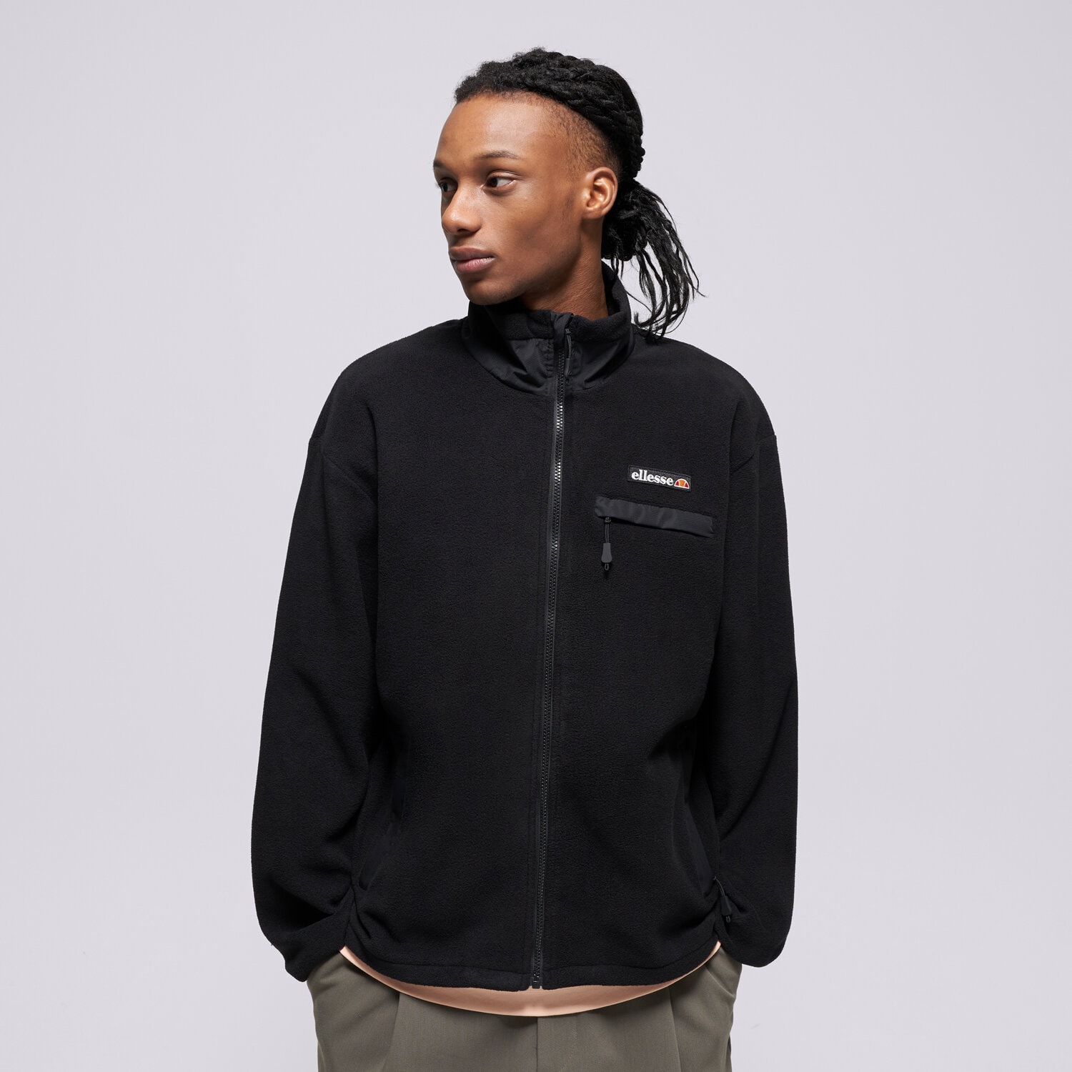 Bluza męska ELLESSE POLAR MASEBEN FLEECE JACKET BLK SHZ22306011 CZARNY