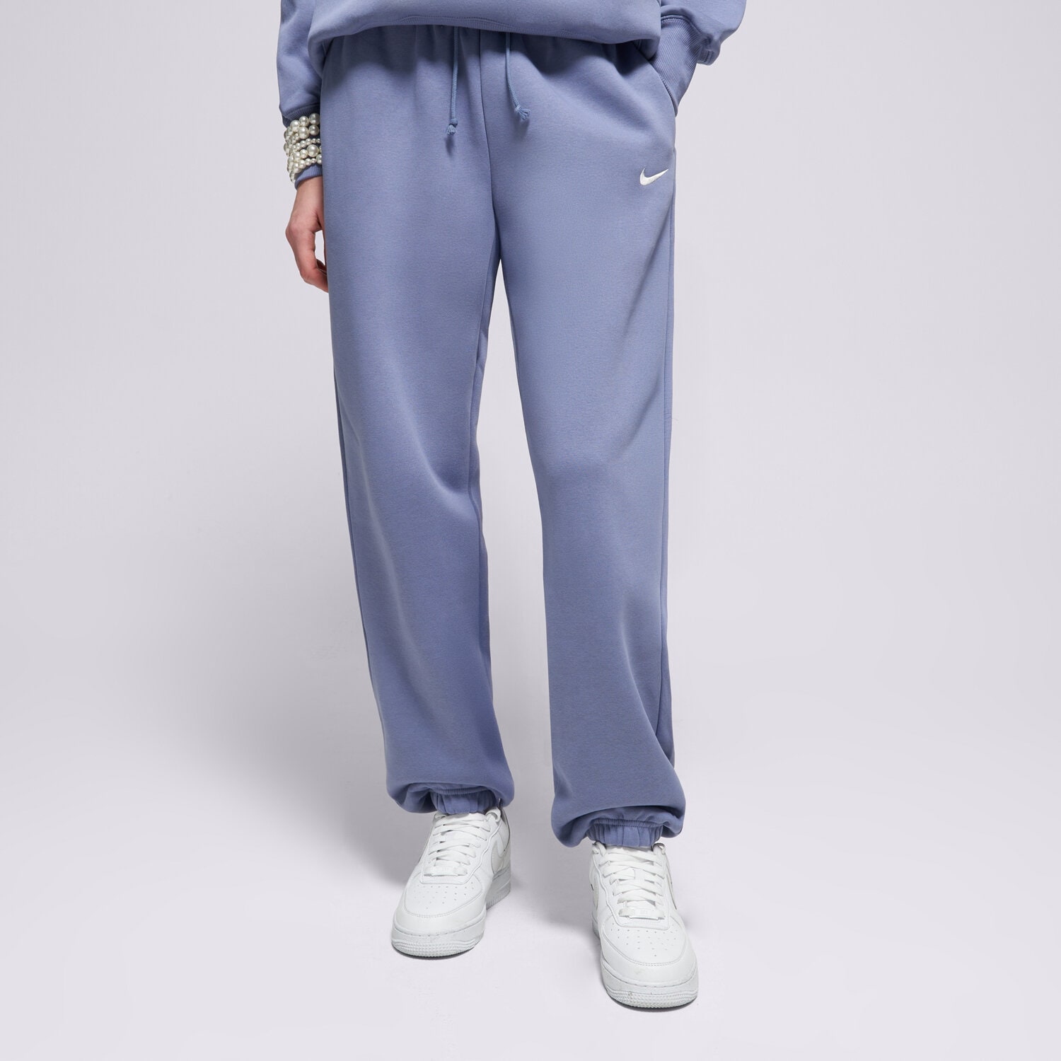 Spodnie sportowe damskie NIKE SPODNIE W NSW PHNX FLC HR OS PANT 2 FZ5996-499 NIEBIESKI
