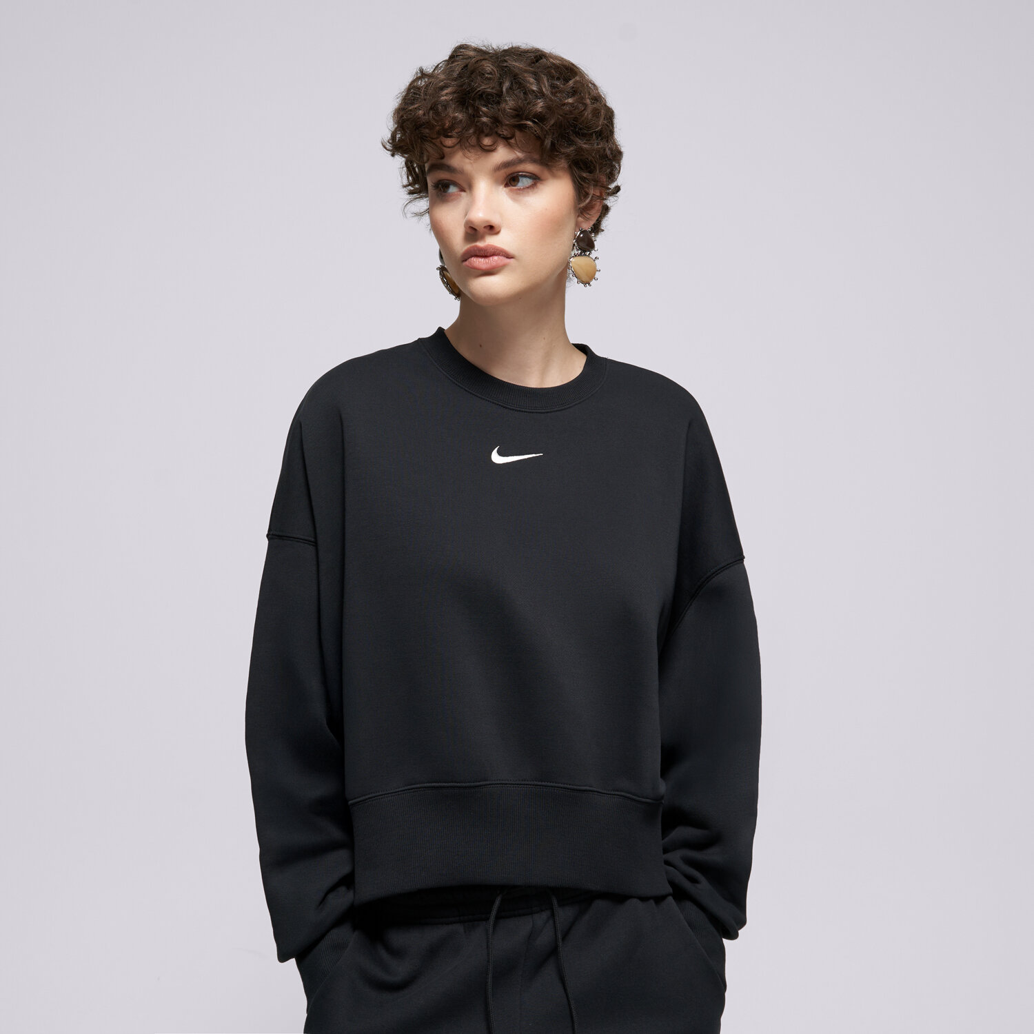 Bluza damska NIKE BLUZA W NSW PHNX FLC OOS CREW DQ5761-010 CZARNY