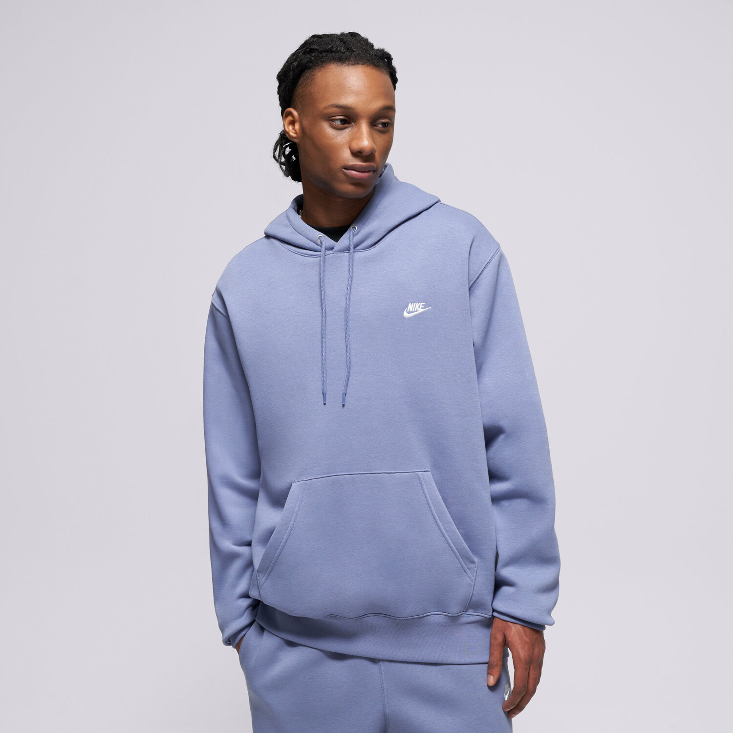 Bluza męska NIKE BLUZA Z KAPTUREM M NK CLUB BB PO HOODIE FN3859-499 NIEBIESKI