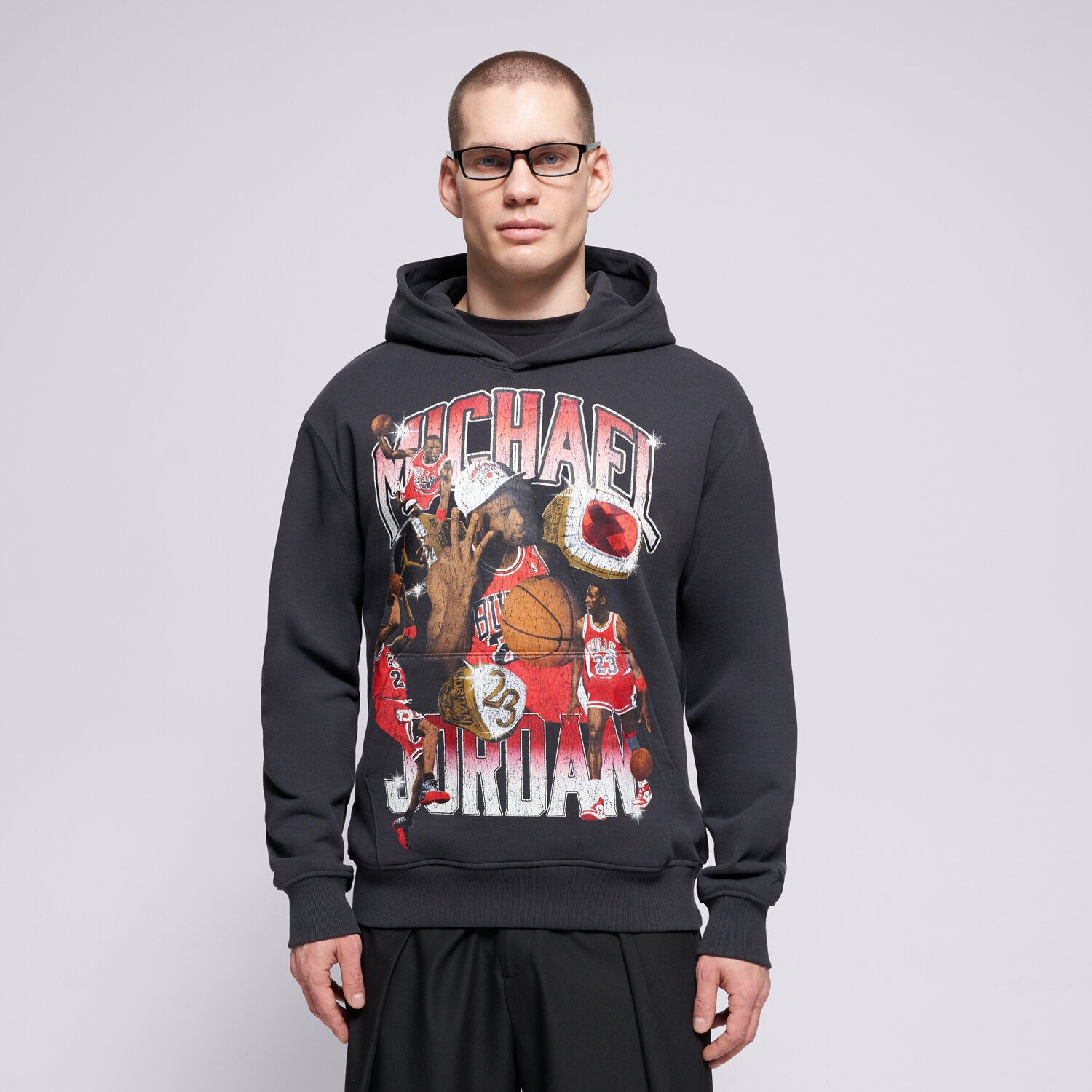 Bluza męska JORDAN BLUZA Z KAPTUREM M J FLIGHT GFX FLC HJ4396-045 CZARNY