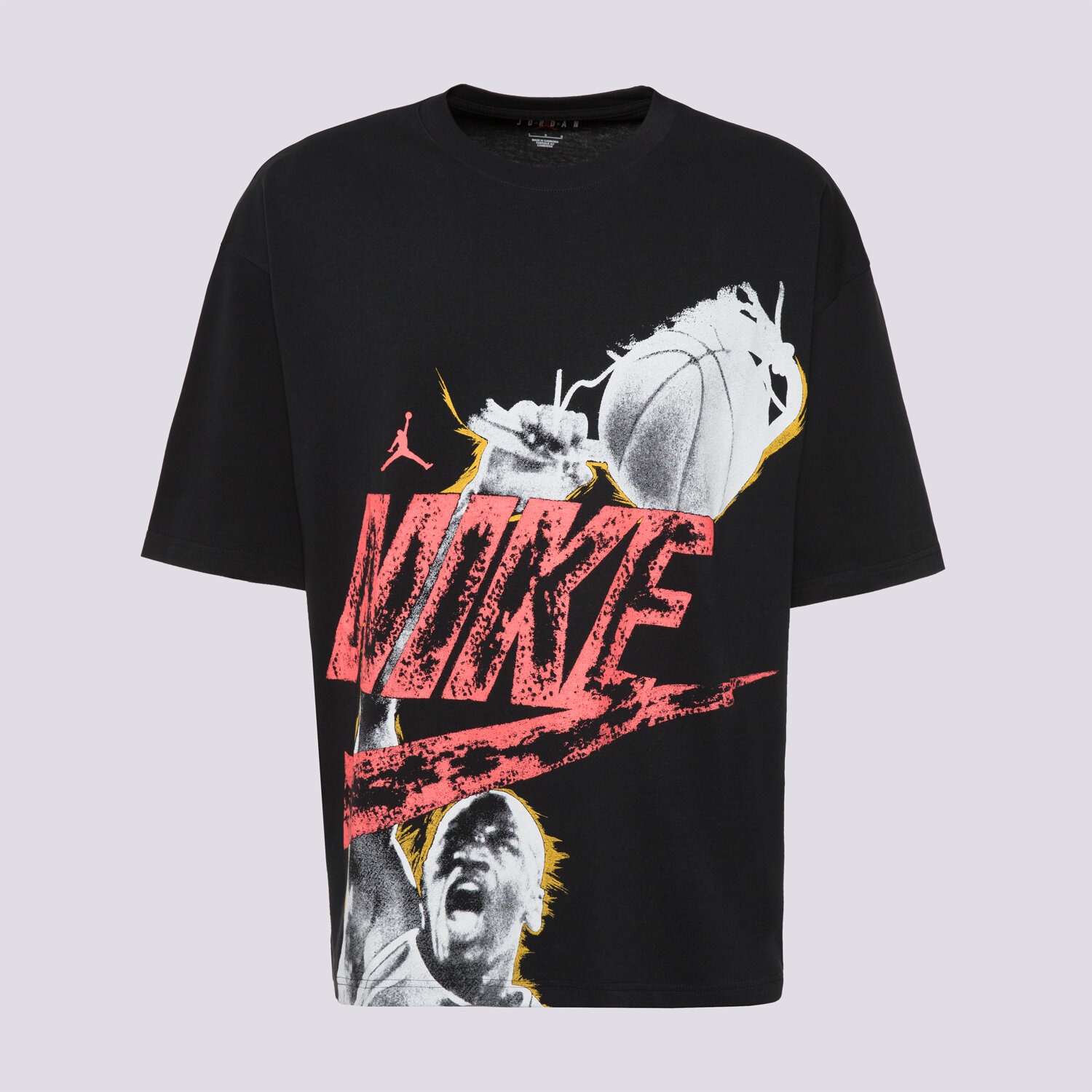 Koszulka, t-shirt sportowy męski JORDAN T-SHIRT M J REISSUE OVSZ SS CREW HQ9093-010 CZARNY