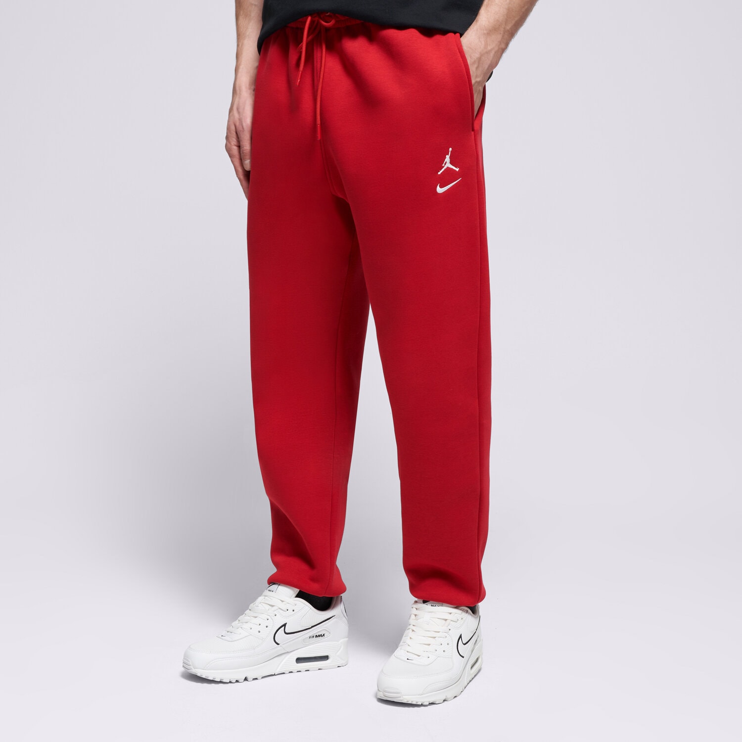 Spodnie sportowe męskie JORDAN SPODNIE M J BRK VARSITY FLC PANT BB IM1361-687 CZERWONY