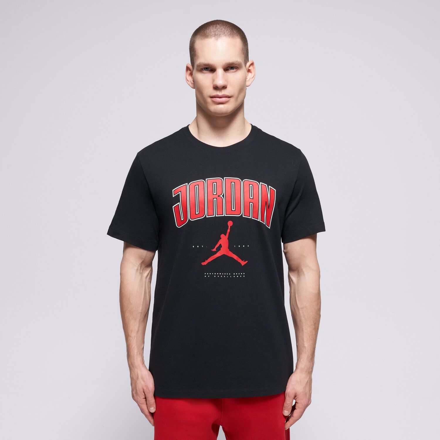 Koszulka, t-shirt sportowy męski JORDAN T-SHIRT M J CITY 88 CREW HQ0009-010 CZARNY
