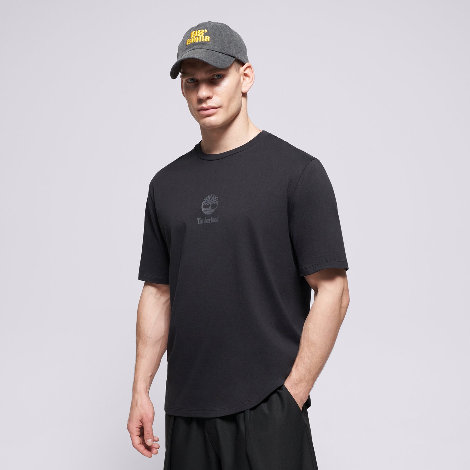 Koszulka, t-shirt sportowy męski TIMBERLAND T-SHIRT NEW SMALL LOGO PRINT TB0A6WWTX651 CZARNY