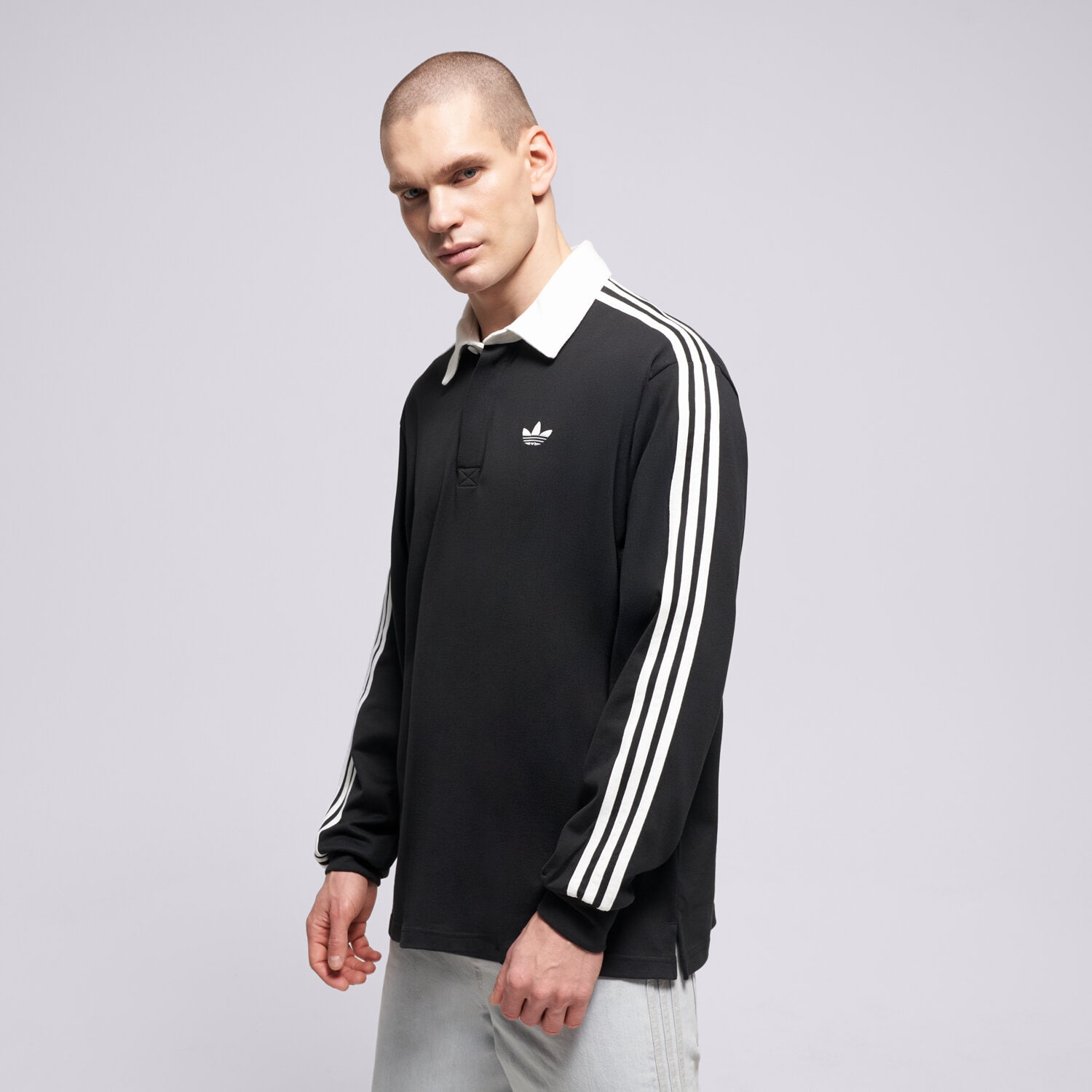 Koszulka, t-shirt sportowy męski ADIDAS POLO 3S PL KE3576 CZARNY