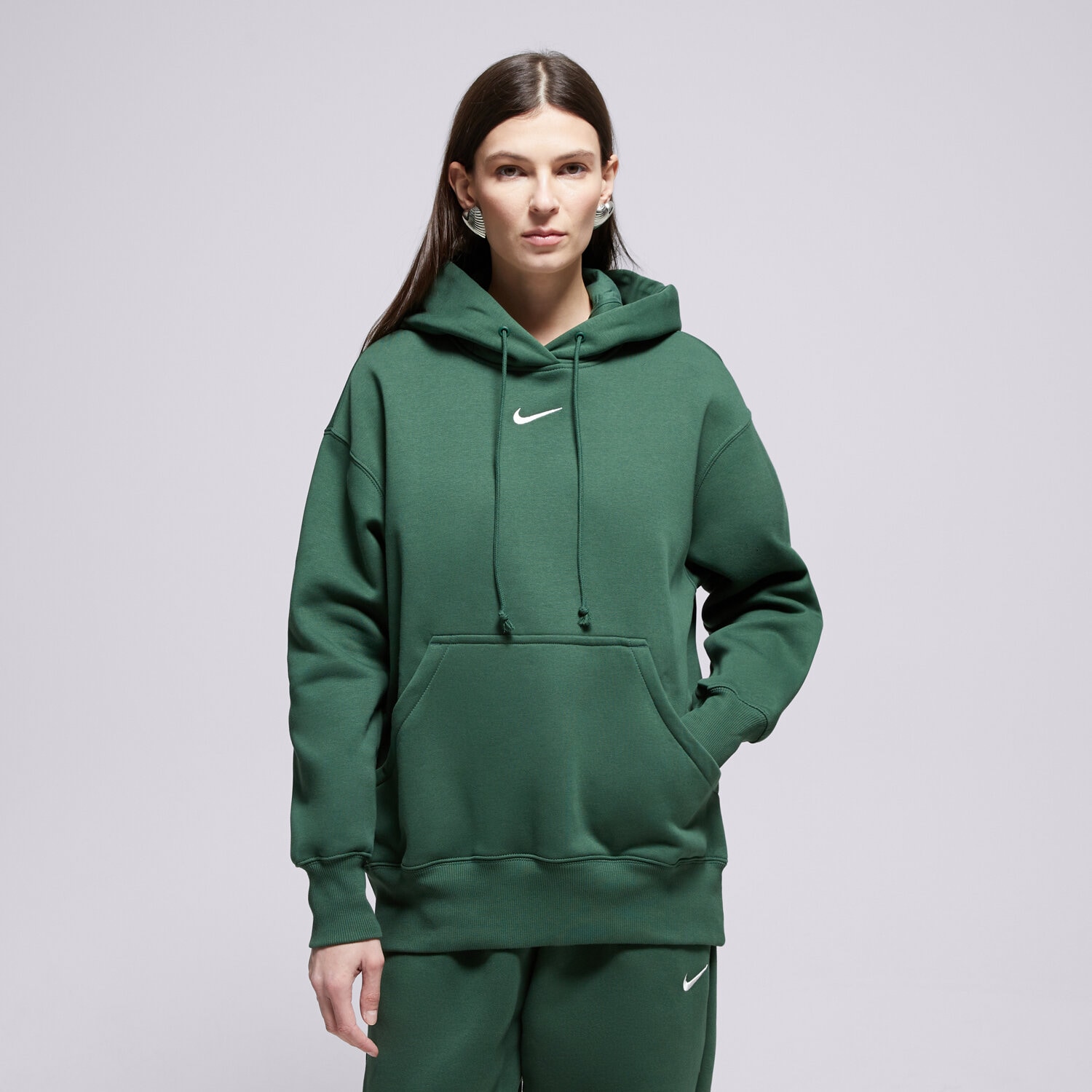 Bluza damska NIKE BLUZA Z KAPTUREM PHNX FLC OS HOODIE W NSW DQ5860-323 ZIELONY