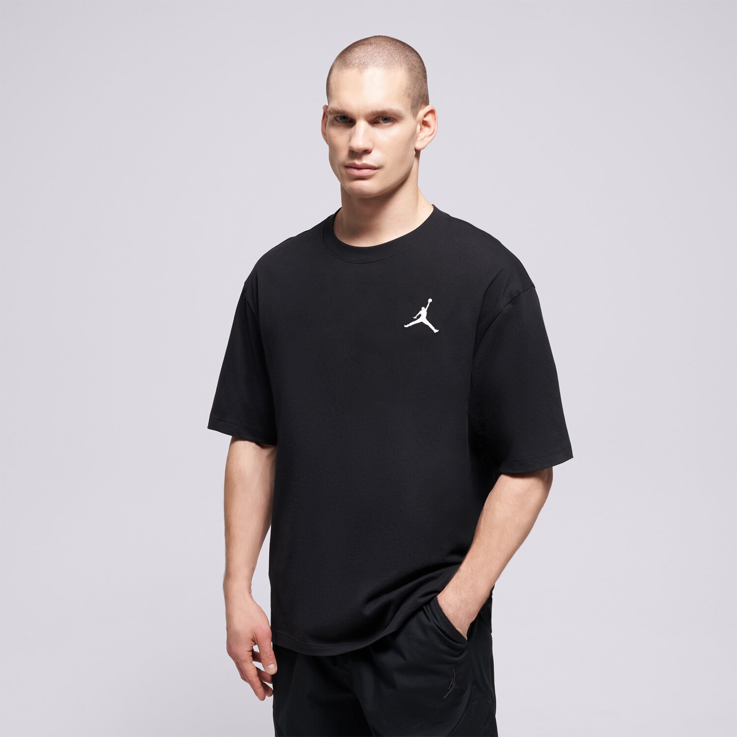 Koszulka, t-shirt sportowy męski JORDAN T-SHIRT JORDAN IF5566-010 CZARNY