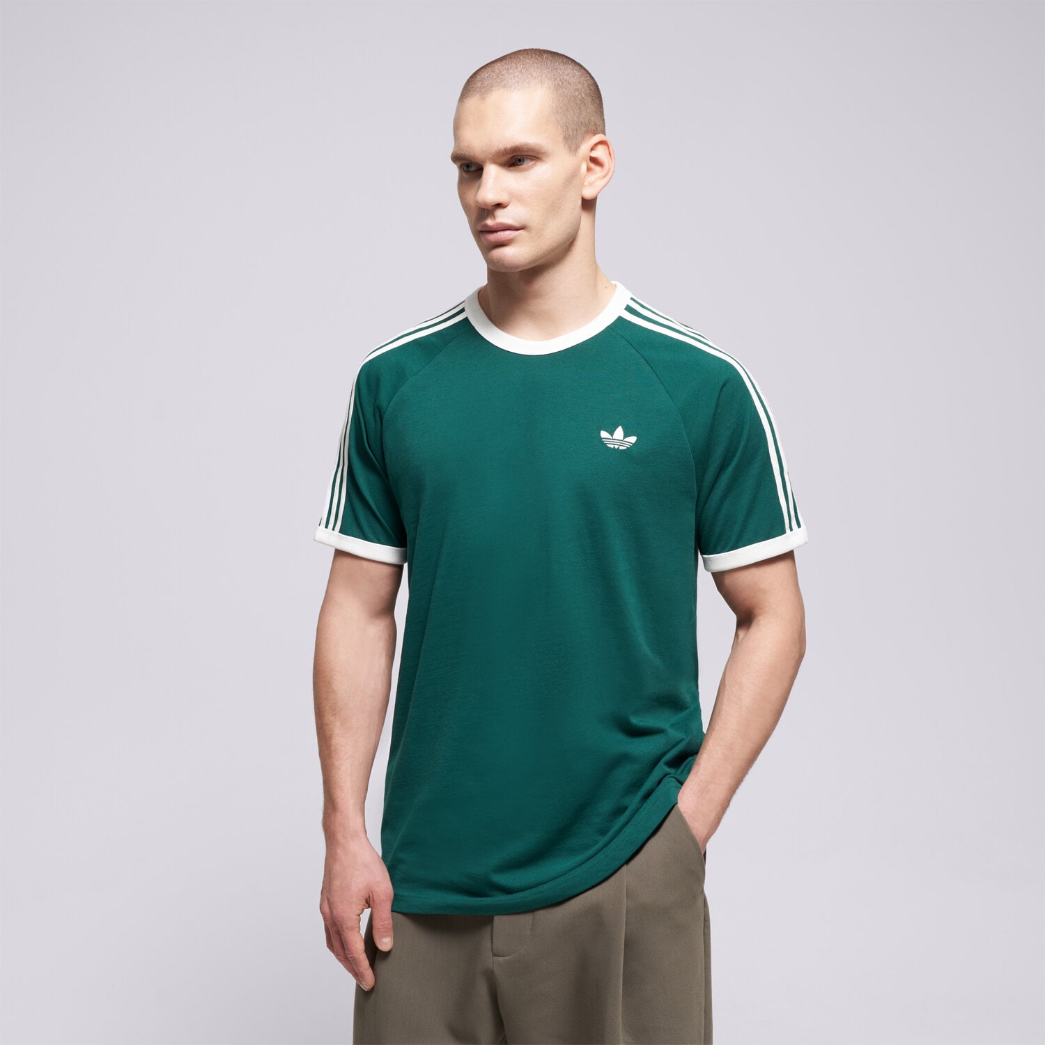Koszulka, t-shirt sportowy męski ADIDAS T-SHIRT 3S TEE KE3534 ZIELONY