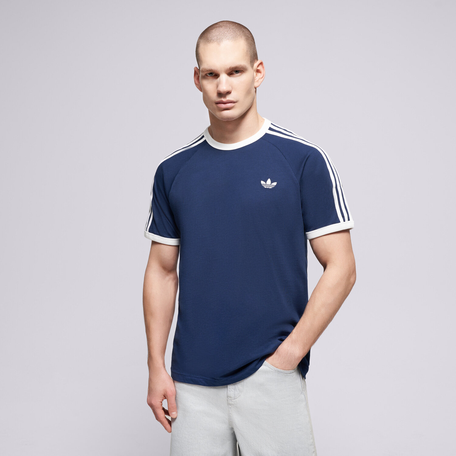 Koszulka, t-shirt sportowy męski ADIDAS T-SHIRT 3S TEE KE3536 GRANATOWY