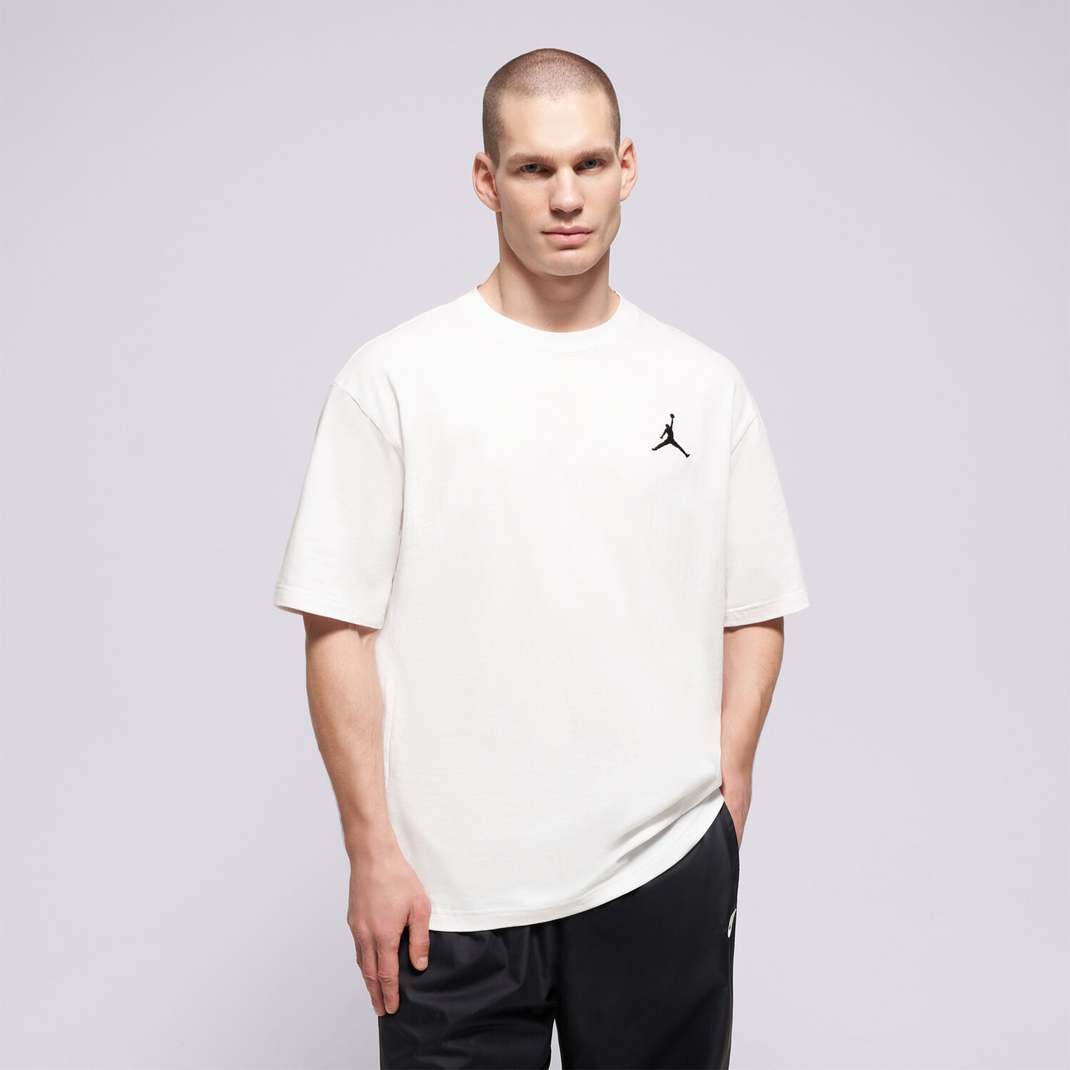 Koszulka, t-shirt sportowy męski JORDAN T-SHIRT JORDAN IF5566-100 BIAŁY