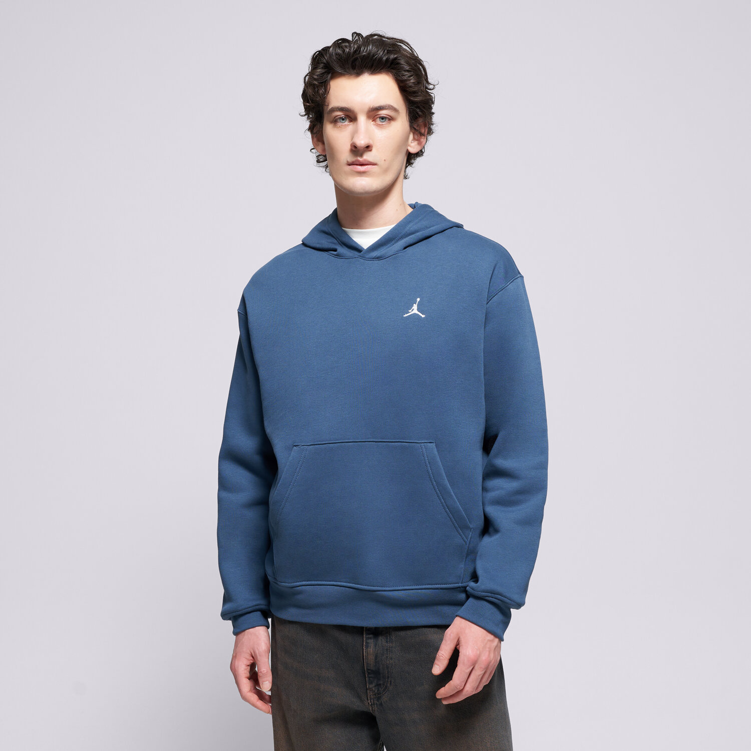 Bluza męska JORDAN BLUZA Z KAPTUREM JORDAN BROOKLYN FLEECE FV7281-464 NIEBIESKI