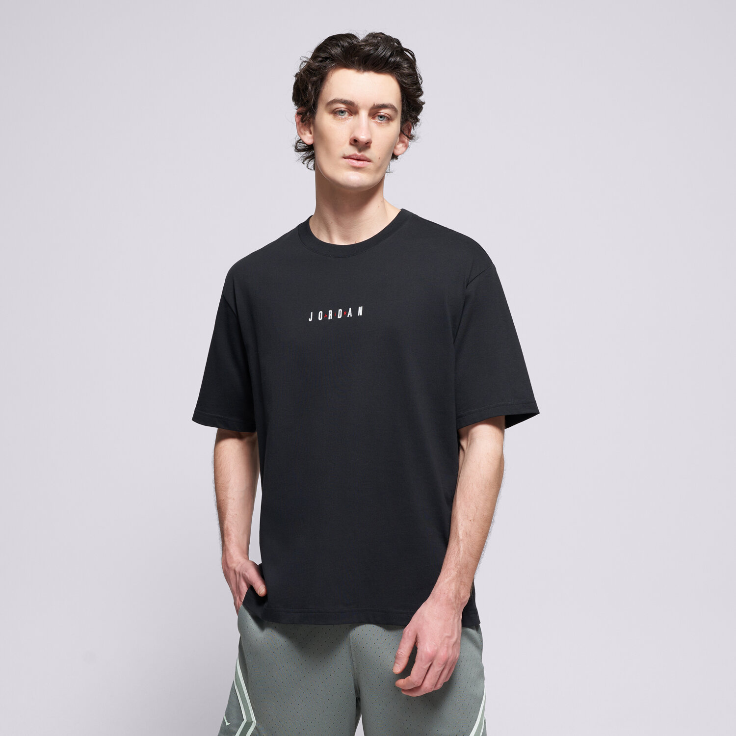 Koszulka, t-shirt sportowy męski JORDAN T-SHIRT JORDAN IF5572-010 CZARNY