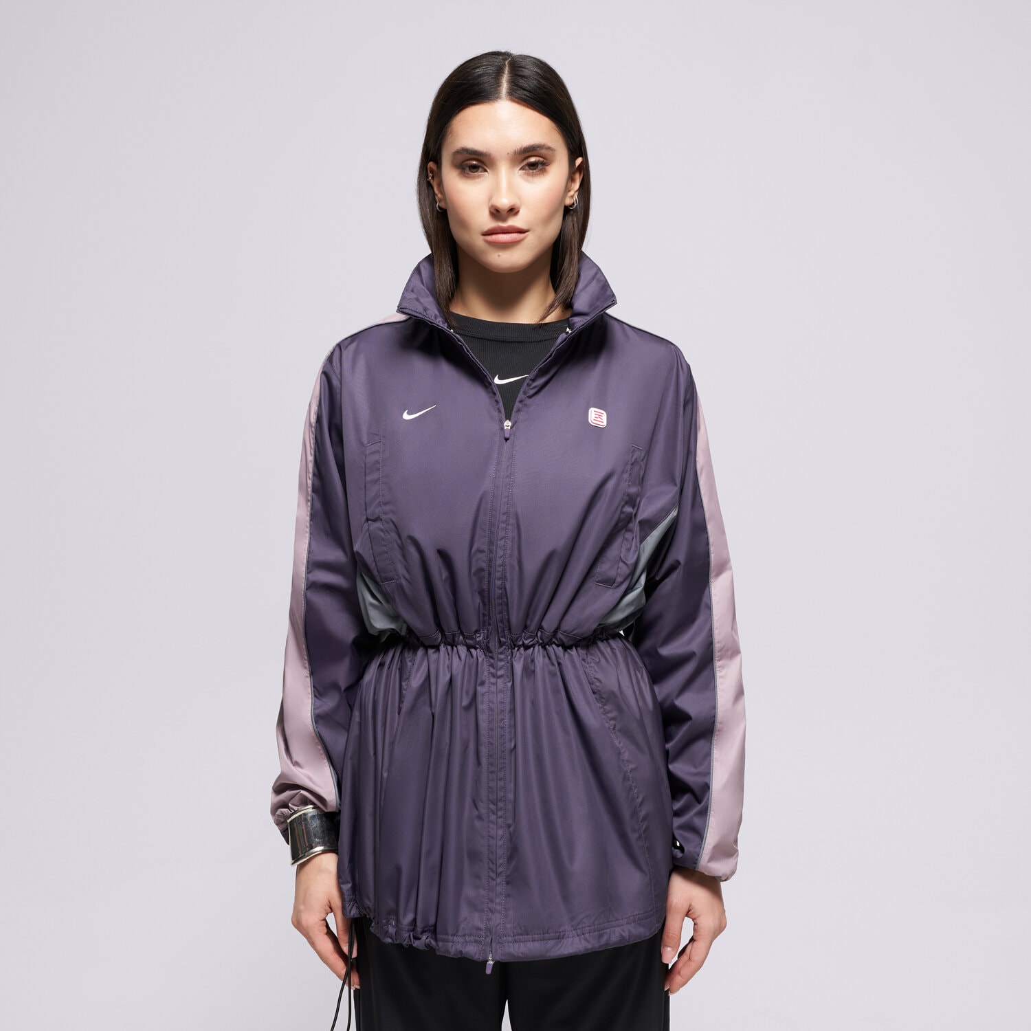 Kurtka wiosenna / jesienna damska NIKE KURTKA JKT WVN SHOX W NSW IH0259-573 GRANATOWY