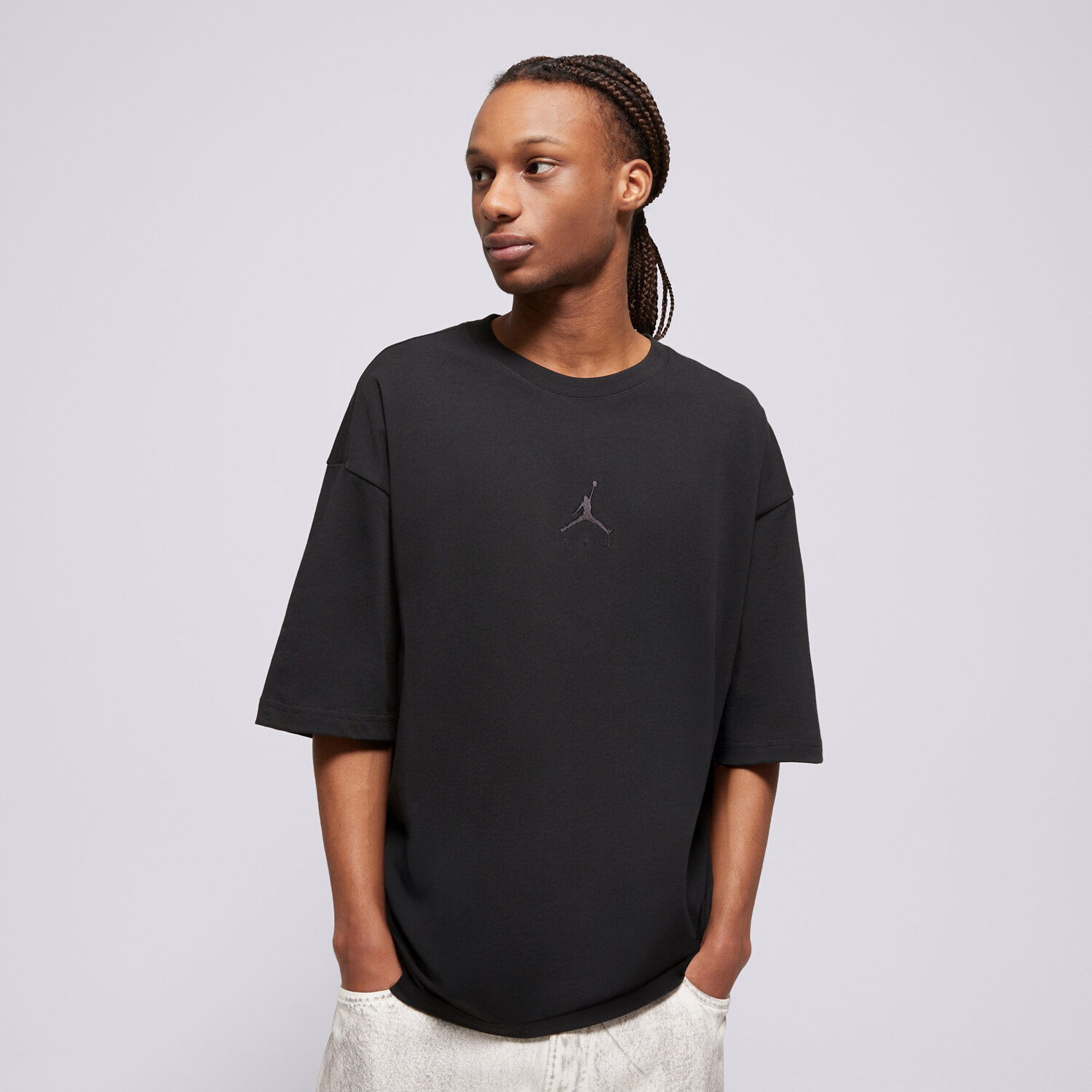 Koszulka, t-shirt sportowy męski JORDAN T-SHIRT JORDAN FLIGHT ESSENTIALS IB7345-010 CZARNY