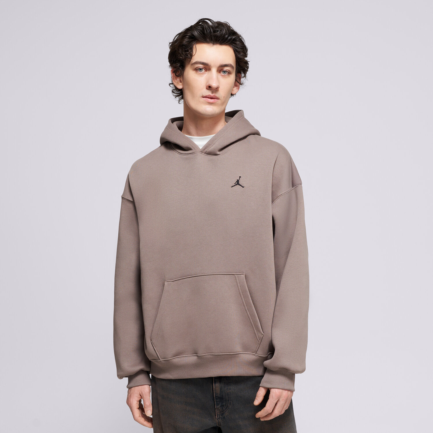 Bluza męska JORDAN BLUZA Z KAPTUREM JORDAN BROOKLYN FLEECE IB7235-040 BRĄZOWY