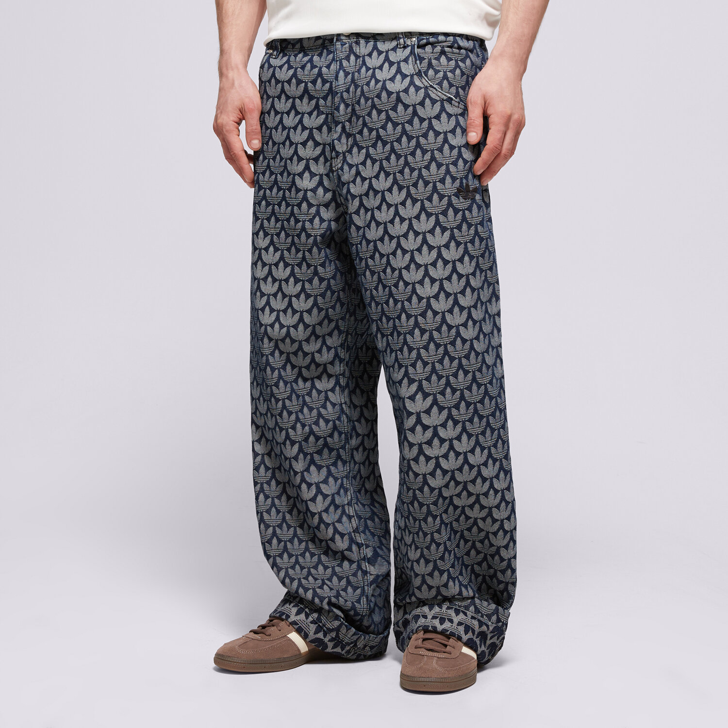 Spodnie sportowe męskie ADIDAS SPODNIE MONOGRAM PT KD0399 NIEBIESKI