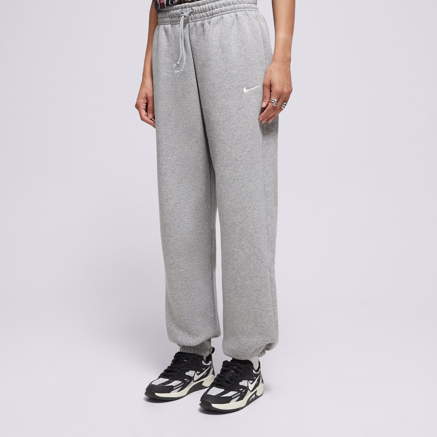 Spodnie sportowe damskie NIKE SPODNIE W NSW PHNX FLC HR OS PANT 2 FZ5996-063 SZARY