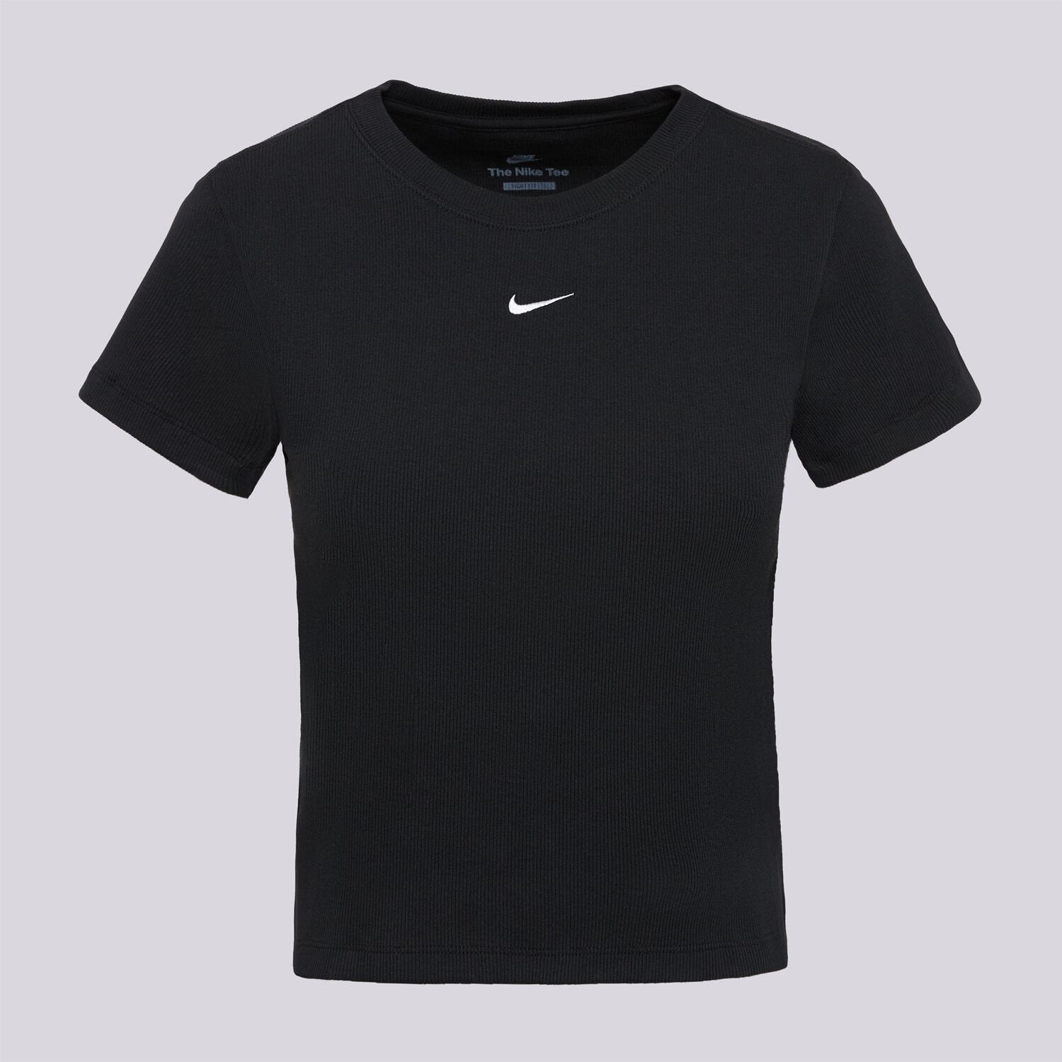 Koszulka, t-shirt damski NIKE T-SHIRT RIB TGHT SS TEE W NSW HV4994-010 CZARNY