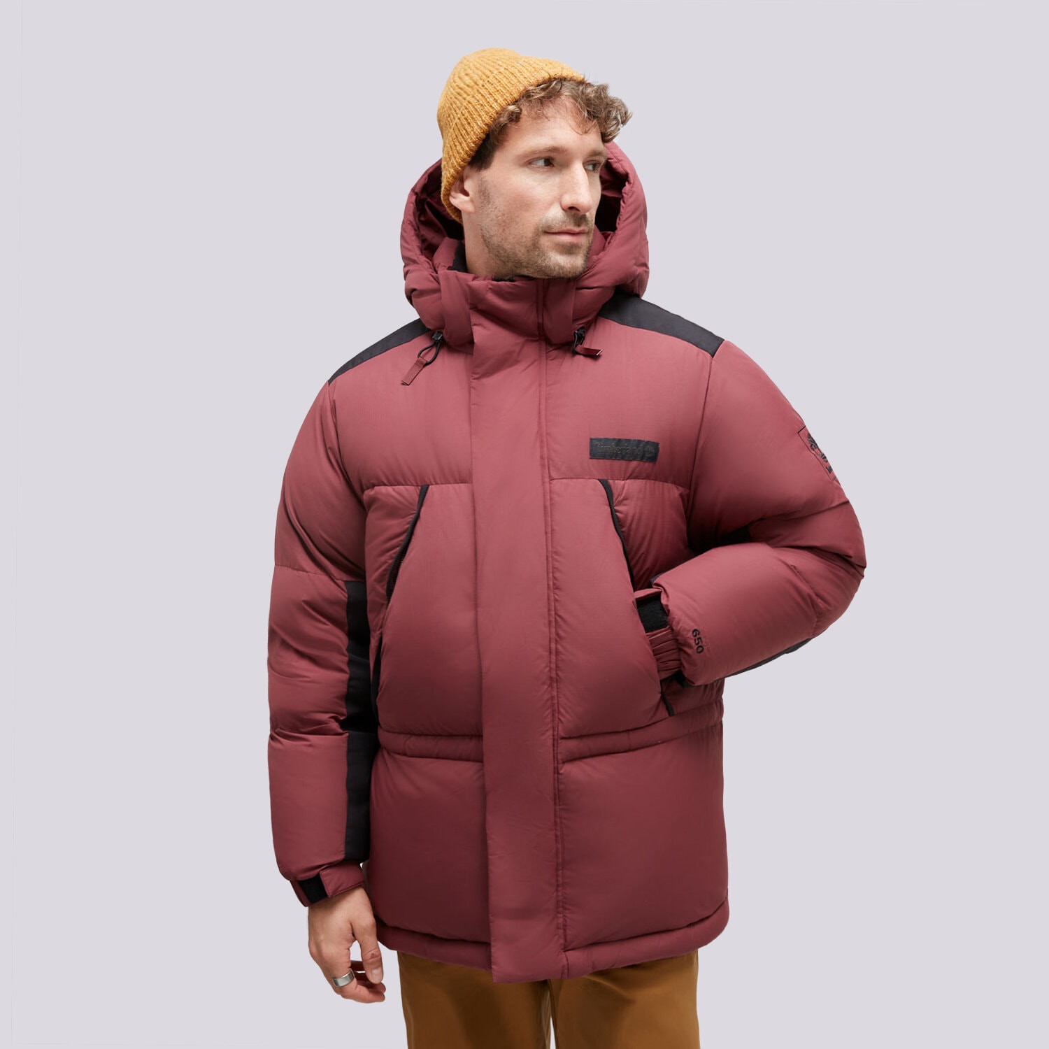 Kurtka zimowa męska TIMBERLAND KURTKA PUCHOWA DURABLE WATERREPELLENT REC.DOWN PA TB0A6KMDEIC1 BORDOWY