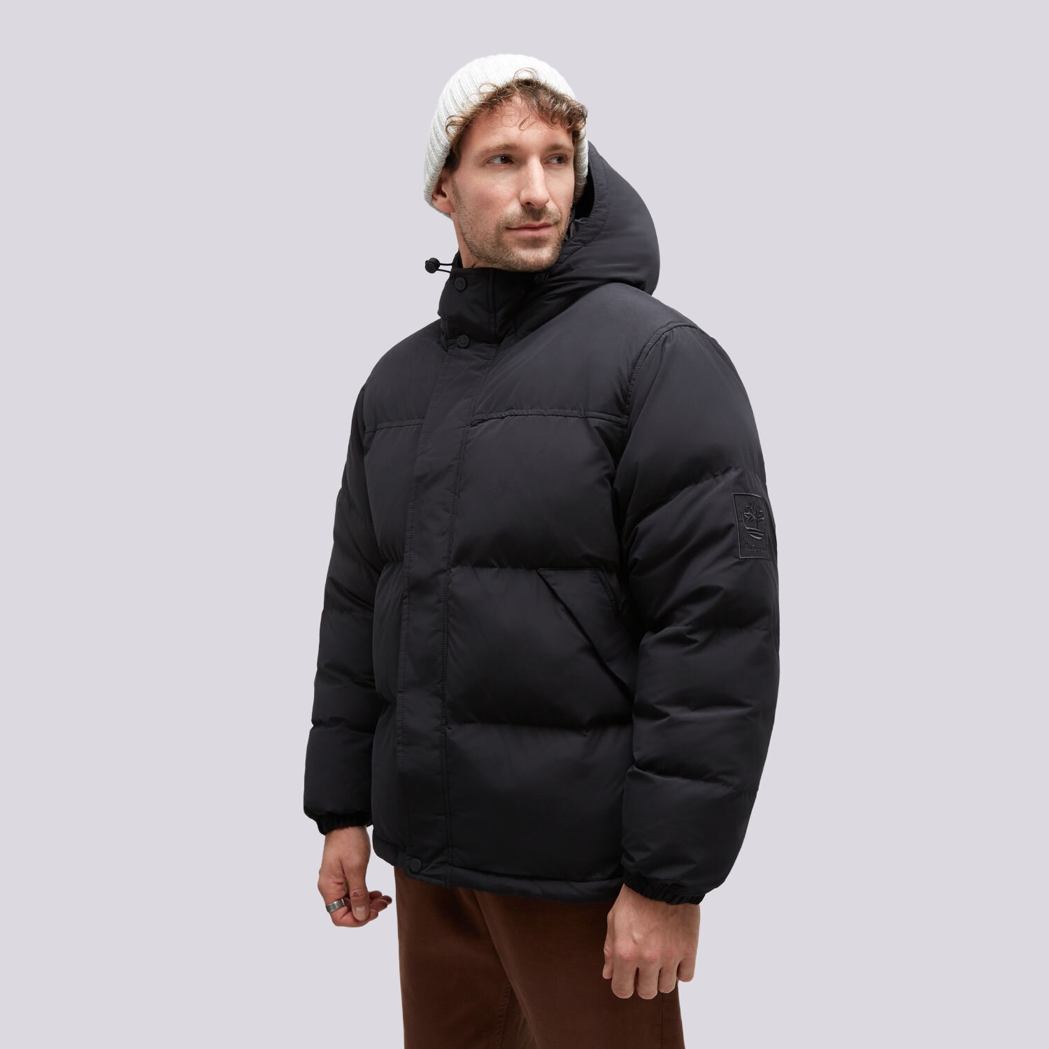 Kurtka zimowa męska TIMBERLAND KURTKA PUCHOWA TFO PUFFER HOODED JACKET TB0A6VRA0011 CZARNY