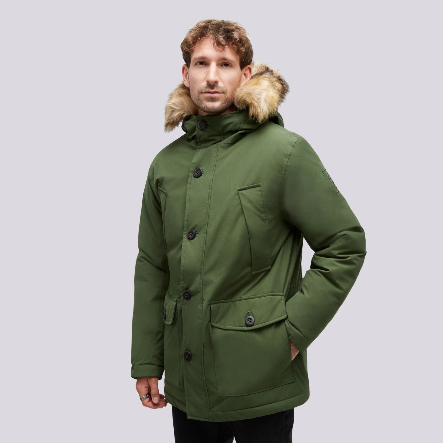 Kurtka zimowa męska TIMBERLAND KURTKA ZIMOWA SCAR RIDGE WATER RESISTANT PARKA TB0A22W2EIN1 ZIELONY