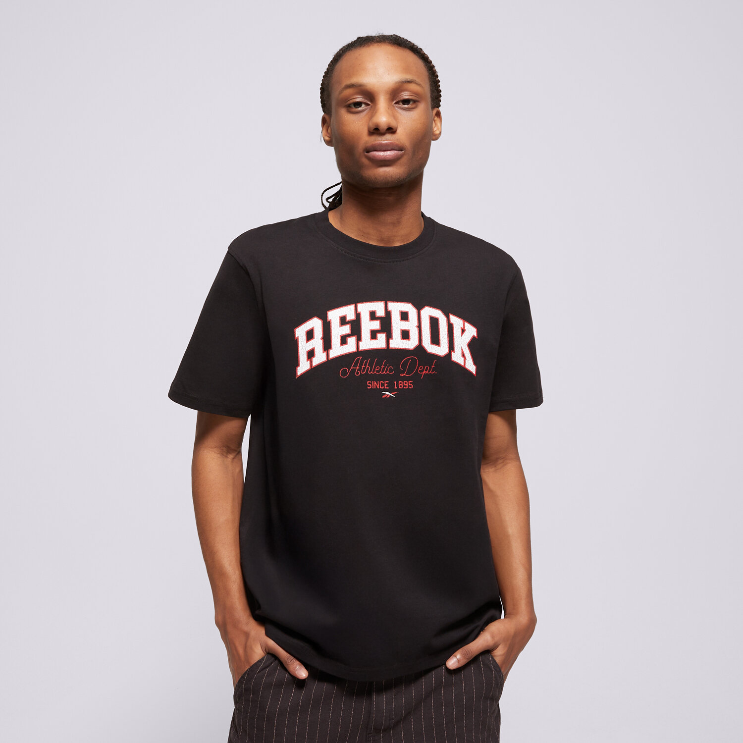 Koszulka, t-shirt sportowy męski REEBOK T-SHIRT ATH DEPT GRAPHIC TEE 100263167 CZARNY