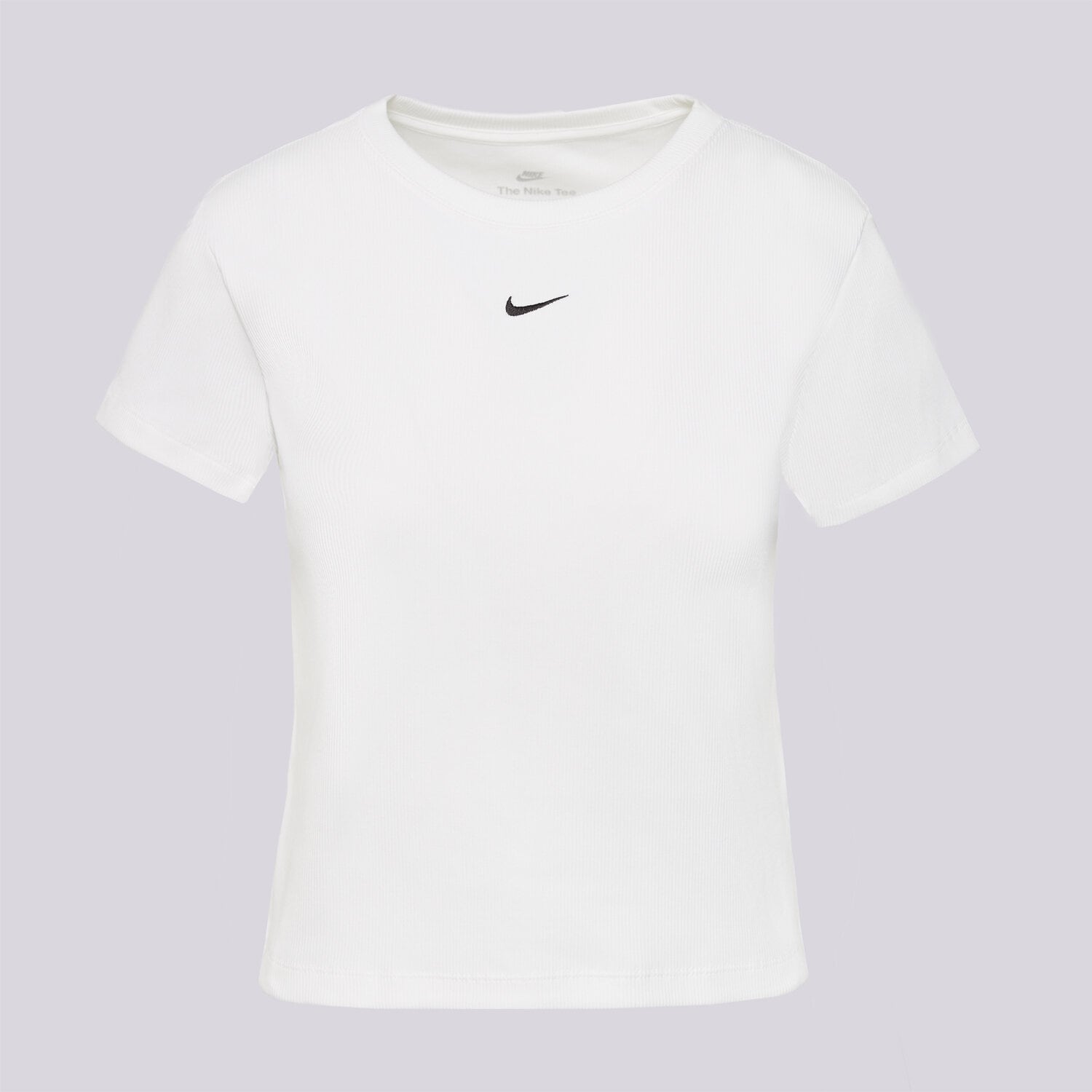 Koszulka, t-shirt damski NIKE T-SHIRT W NSW RIB TGHT SS TEE HV4994-100 BIAŁY