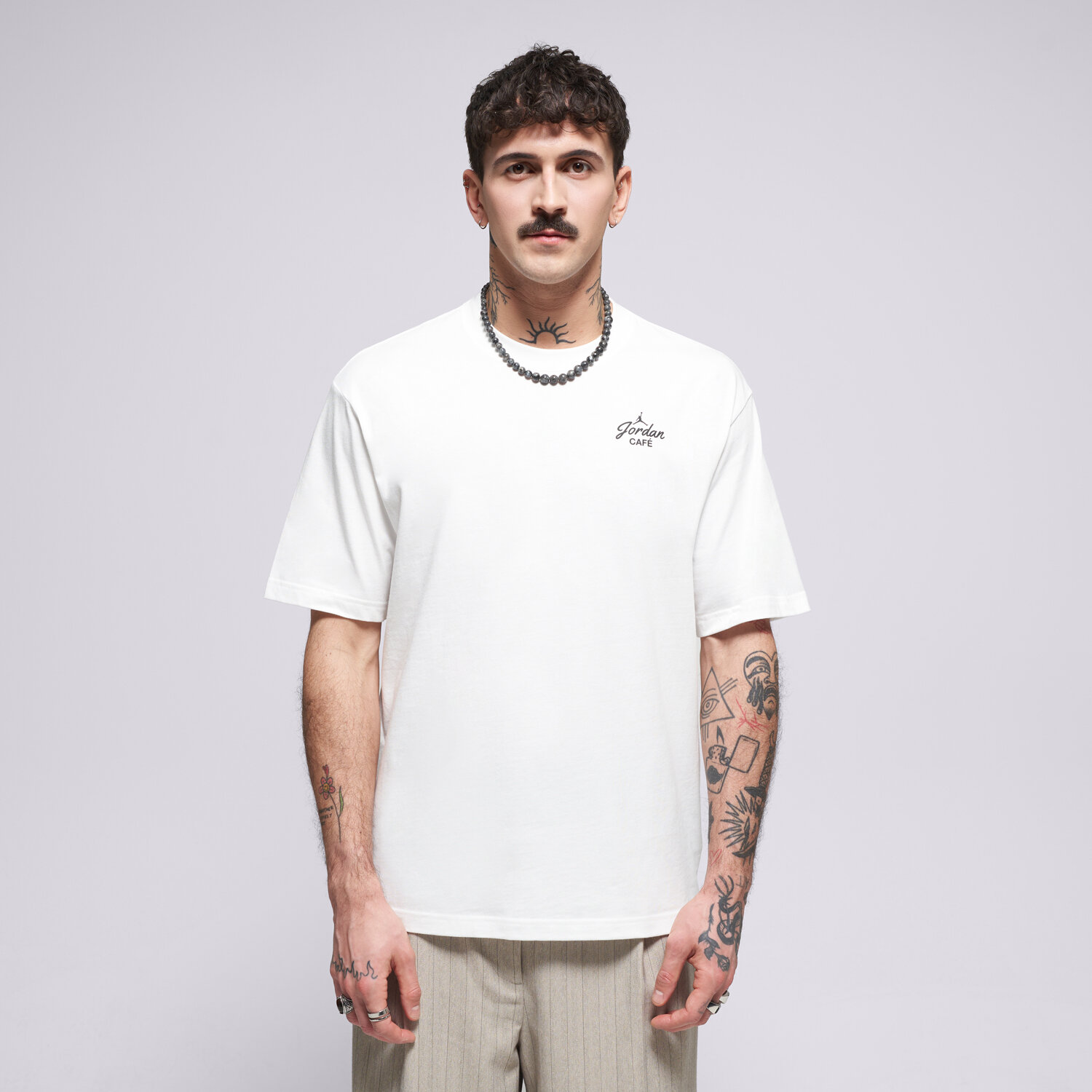 Koszulka, t-shirt sportowy męski JORDAN T-SHIRT JORDAN IF3110-100 BIAŁY