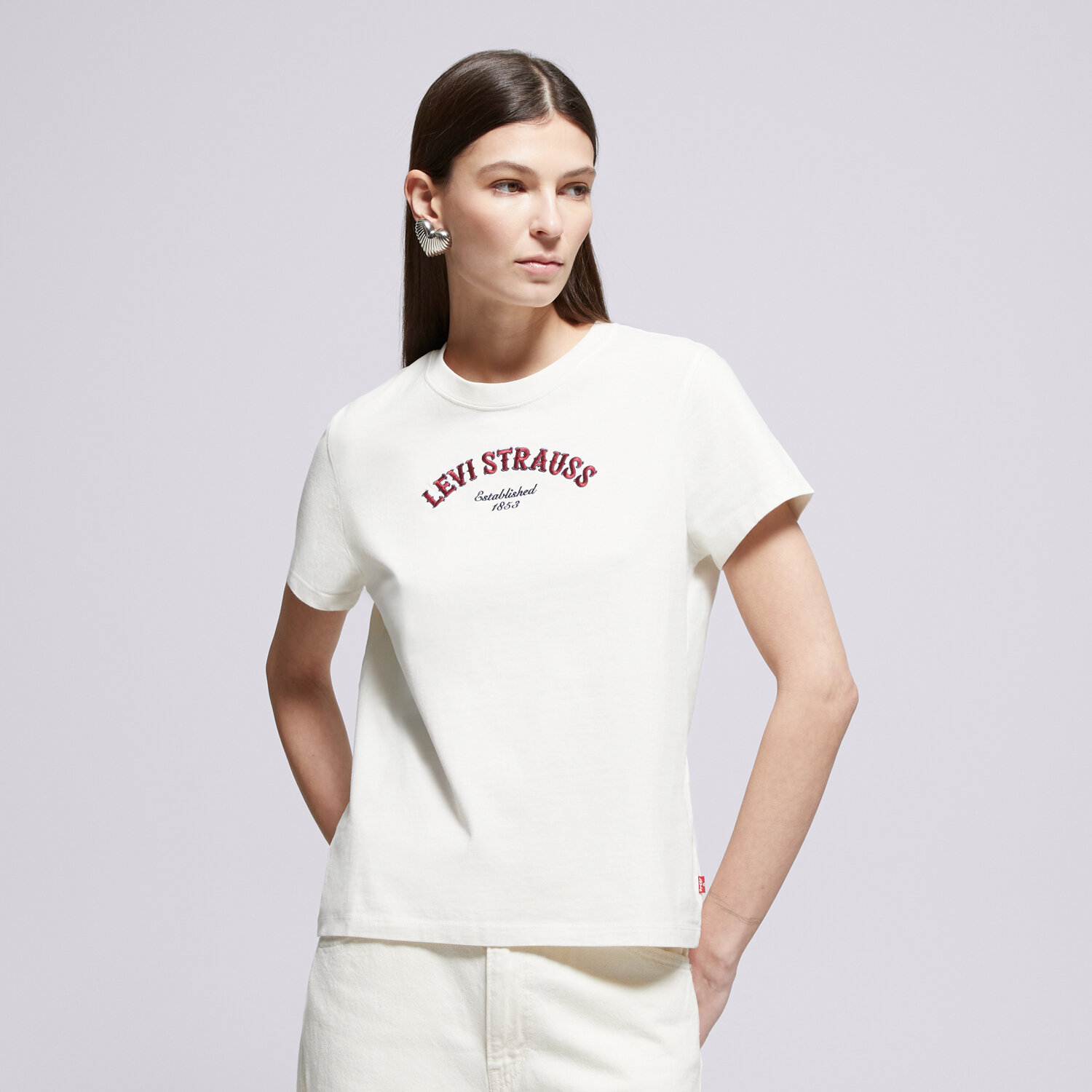 Koszulka, t-shirt damski LEVI'S T-SHIRT PERFECT TEE NEUTRALS GR T2 005GV-0001 BIAŁY