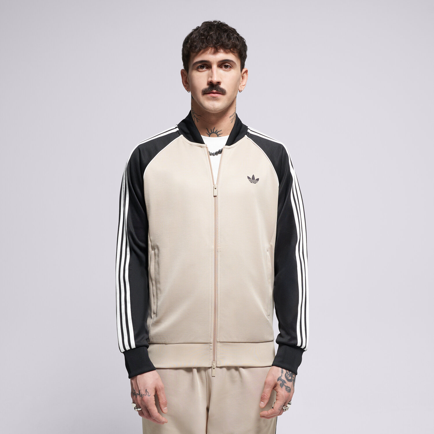 Bluza męska ADIDAS BLUZA ROZPINANA SST TT KE7963 BEŻOWY