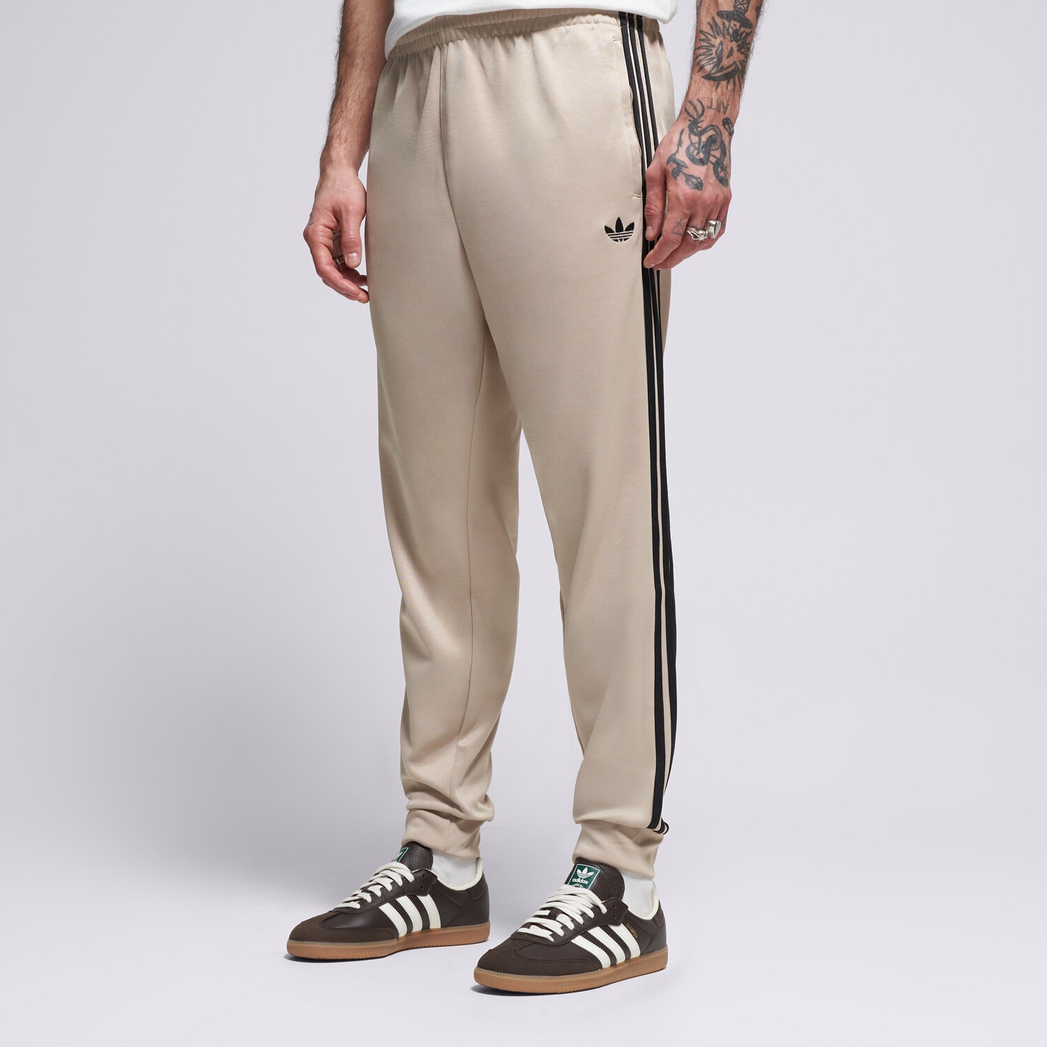 Spodnie sportowe męskie ADIDAS SPODNIE SST TP KE7961 BEŻOWY