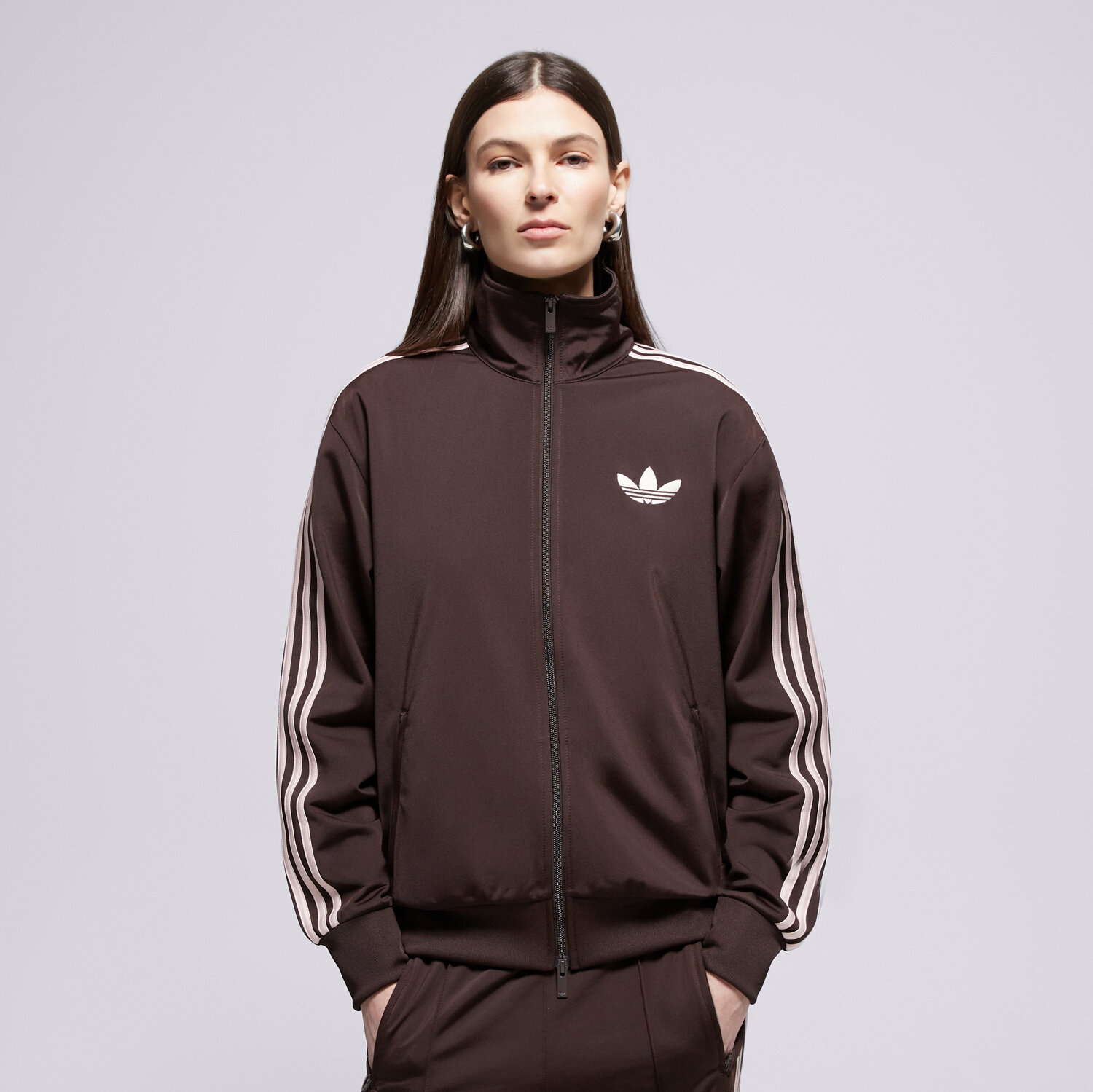 Bluza damska ADIDAS BLUZA ROZPINANA FB TT LOOSE KD1331 BRĄZOWY
