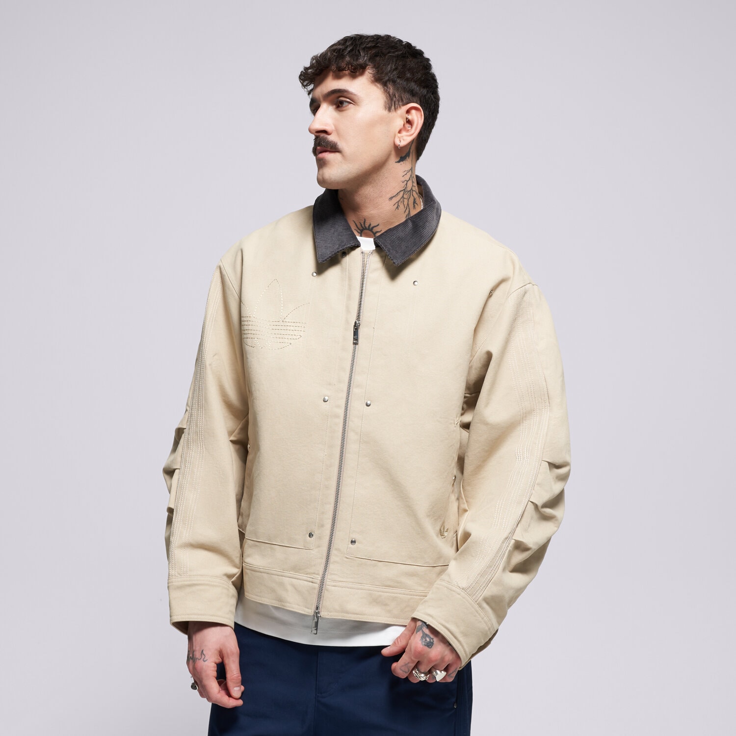 Kurtka wiosenna / jesienna męska ADIDAS KURTKA P ESS JKT KD0584 BEŻOWY