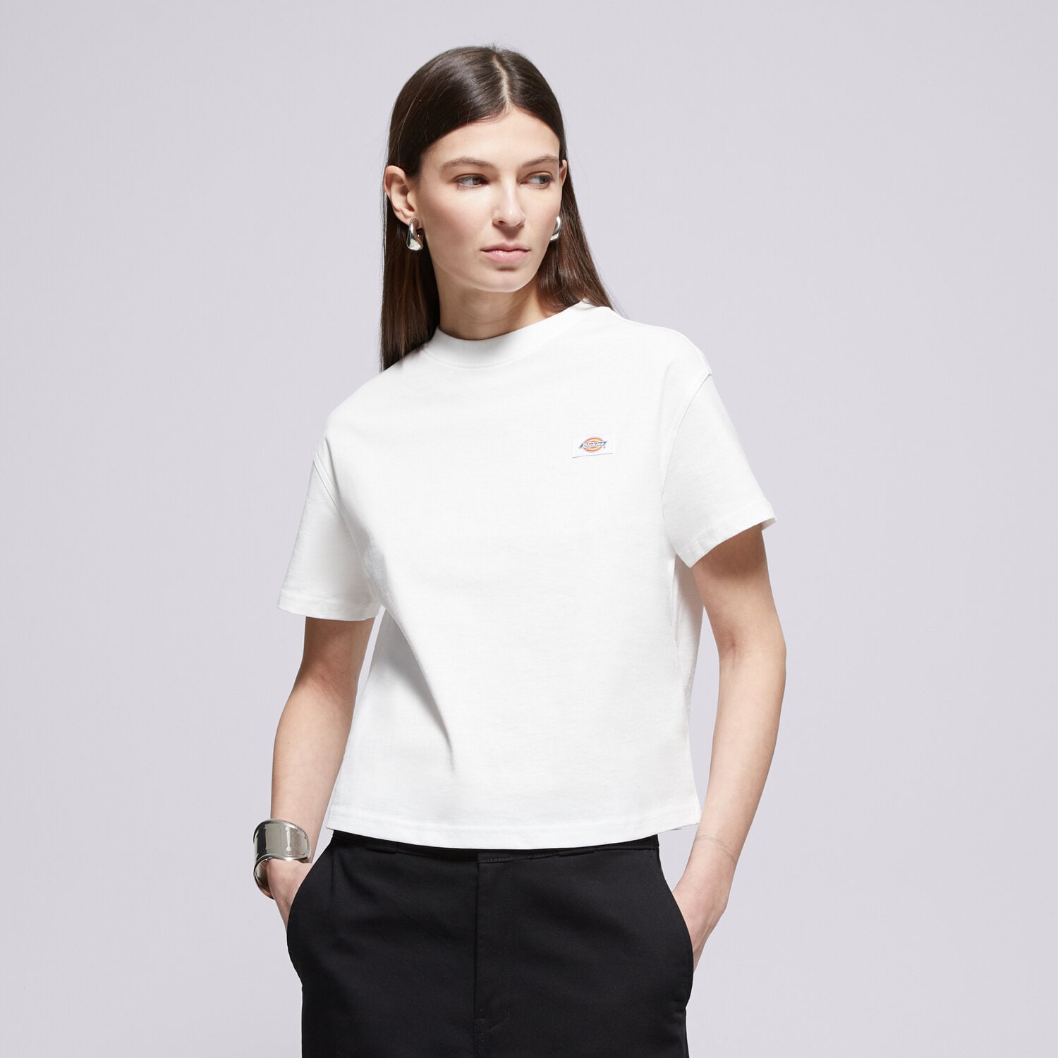 Koszulka, t-shirt damski DICKIES T-SHIRT OAKPORT BOXY SS TEE DK0A4Y8LWHX1 BIAŁY