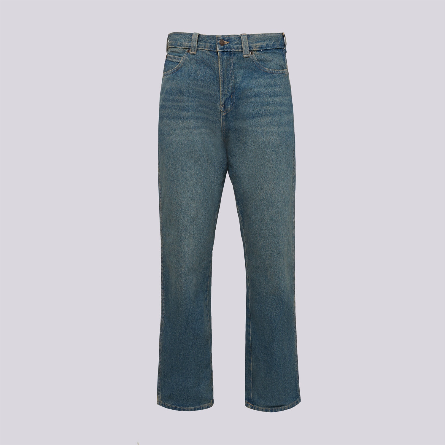 Spodnie sportowe męskie DICKIES SPODNIE 954 RELAXED STRAIGHT WORK JEANS DK0A882AL231 NIEBIESKI