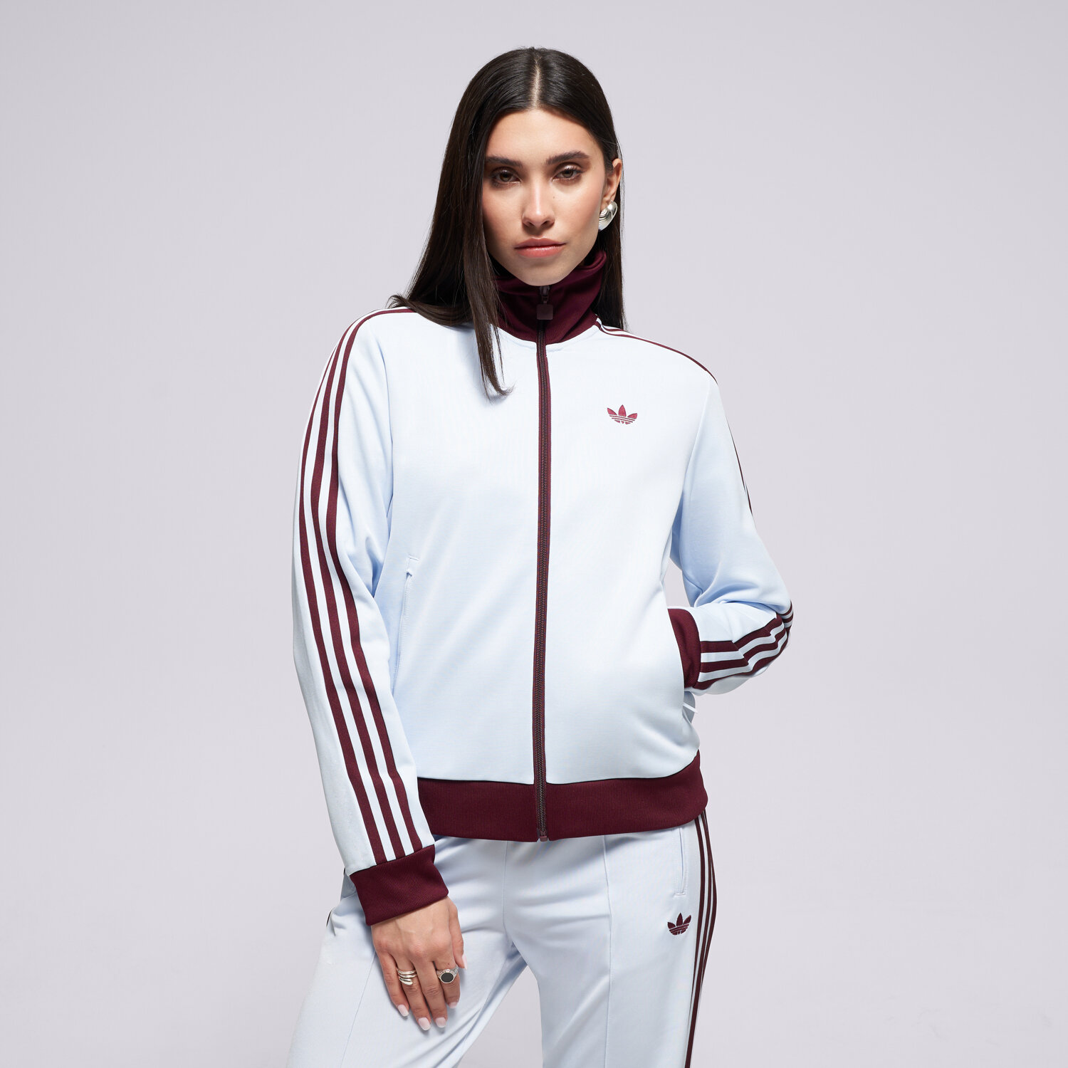 Bluza damska ADIDAS BLUZA ROZPINANA CLASSIC TT KD3741 NIEBIESKI