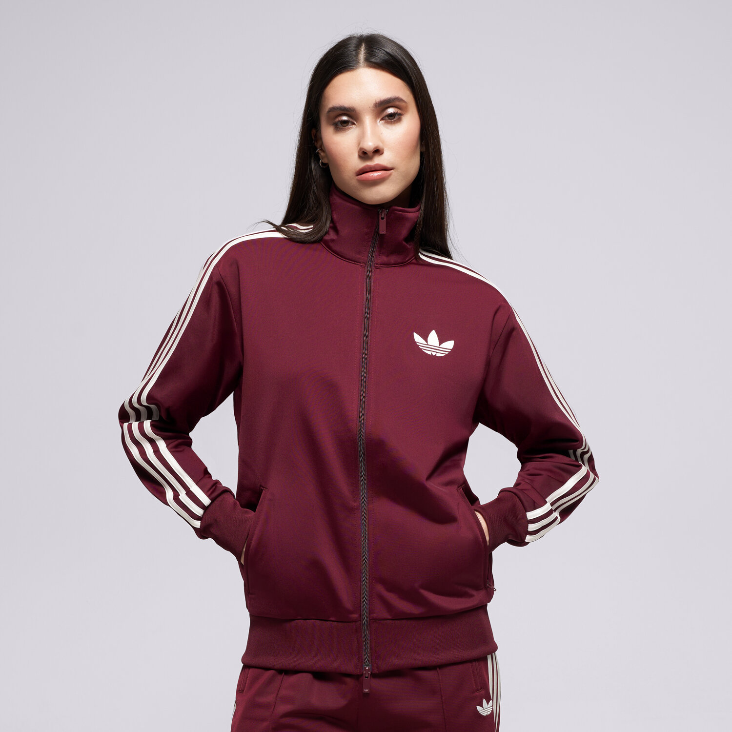 Bluza damska ADIDAS BLUZA ROZPINANA FB TT LOOSE KD1326 BORDOWY