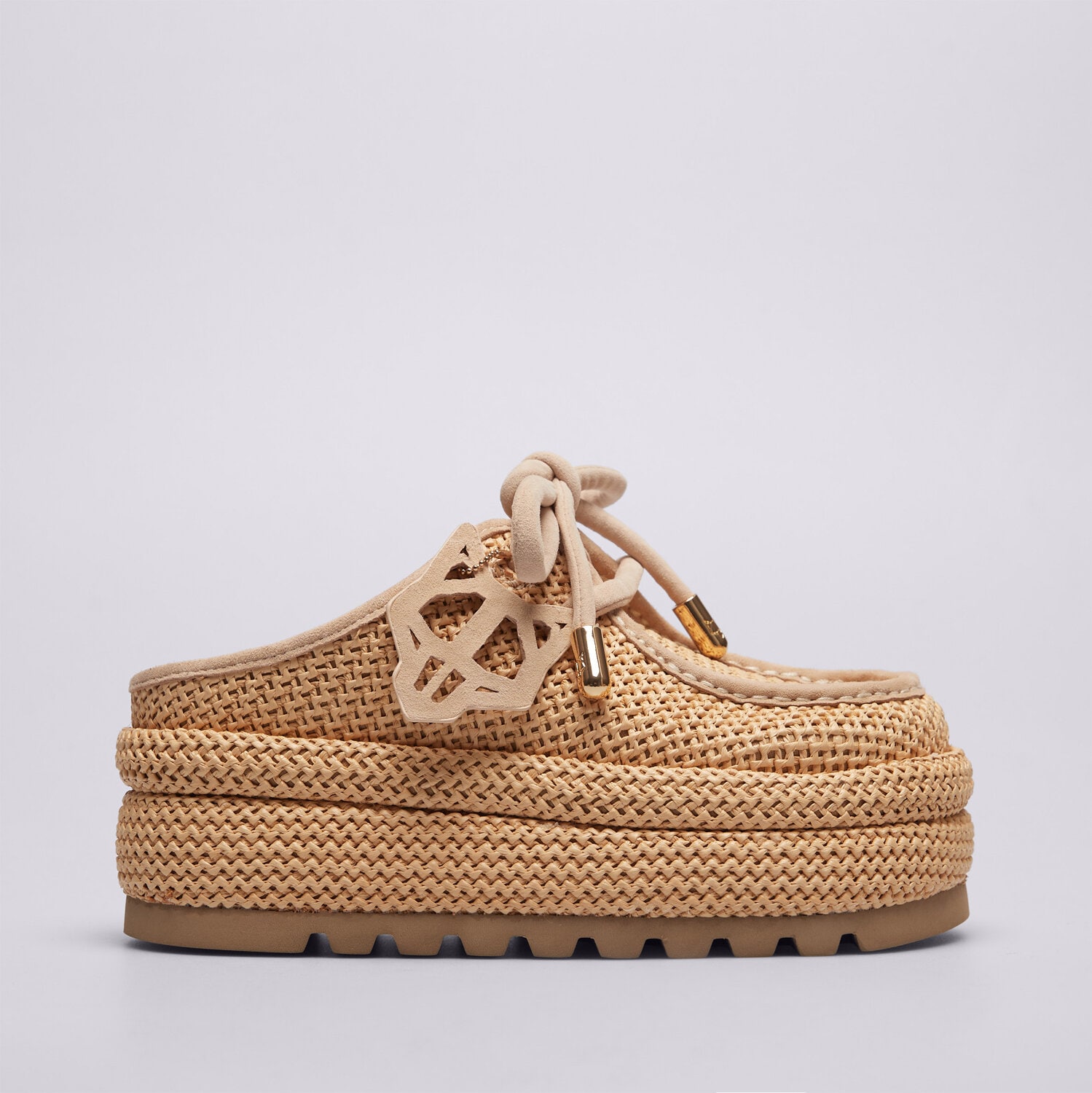 Klapki damskie NAKED WOLFE BLIZZARD NWBLIZZARDRAFIA BEŻOWY