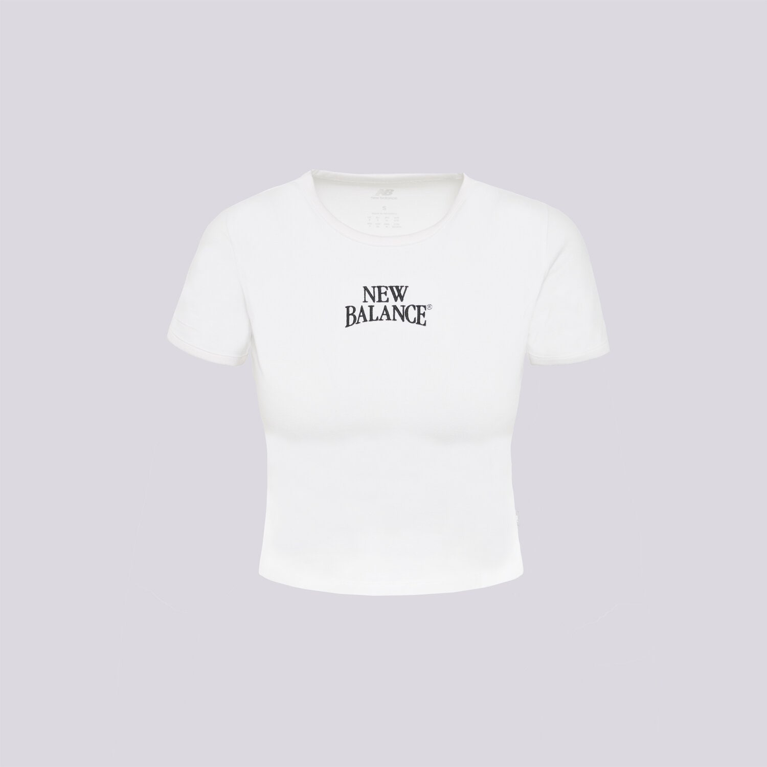 Koszulka, t-shirt damski NEW BALANCE T-SHIRT LINEAR HERITAGE RINGER T-SHIRT WT61Y33QWT BIAŁY