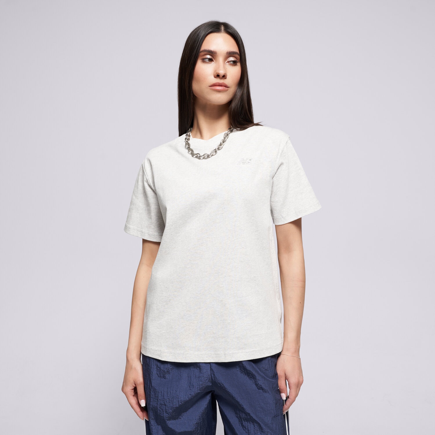 Koszulka, t-shirt damski NEW BALANCE T-SHIRT Athletics Jersey T-Shirt WT41501AHH SZARY