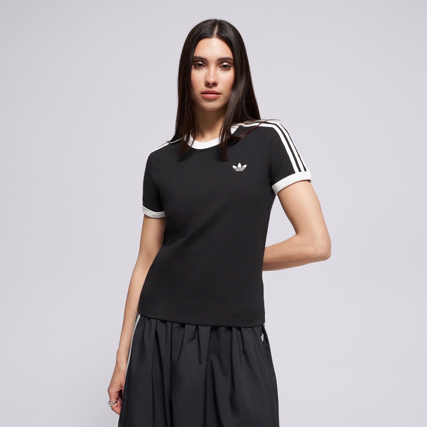 Koszulka, t-shirt damski ADIDAS  T-SHIRT 3S TEE SLIM KD7980 CZARNY