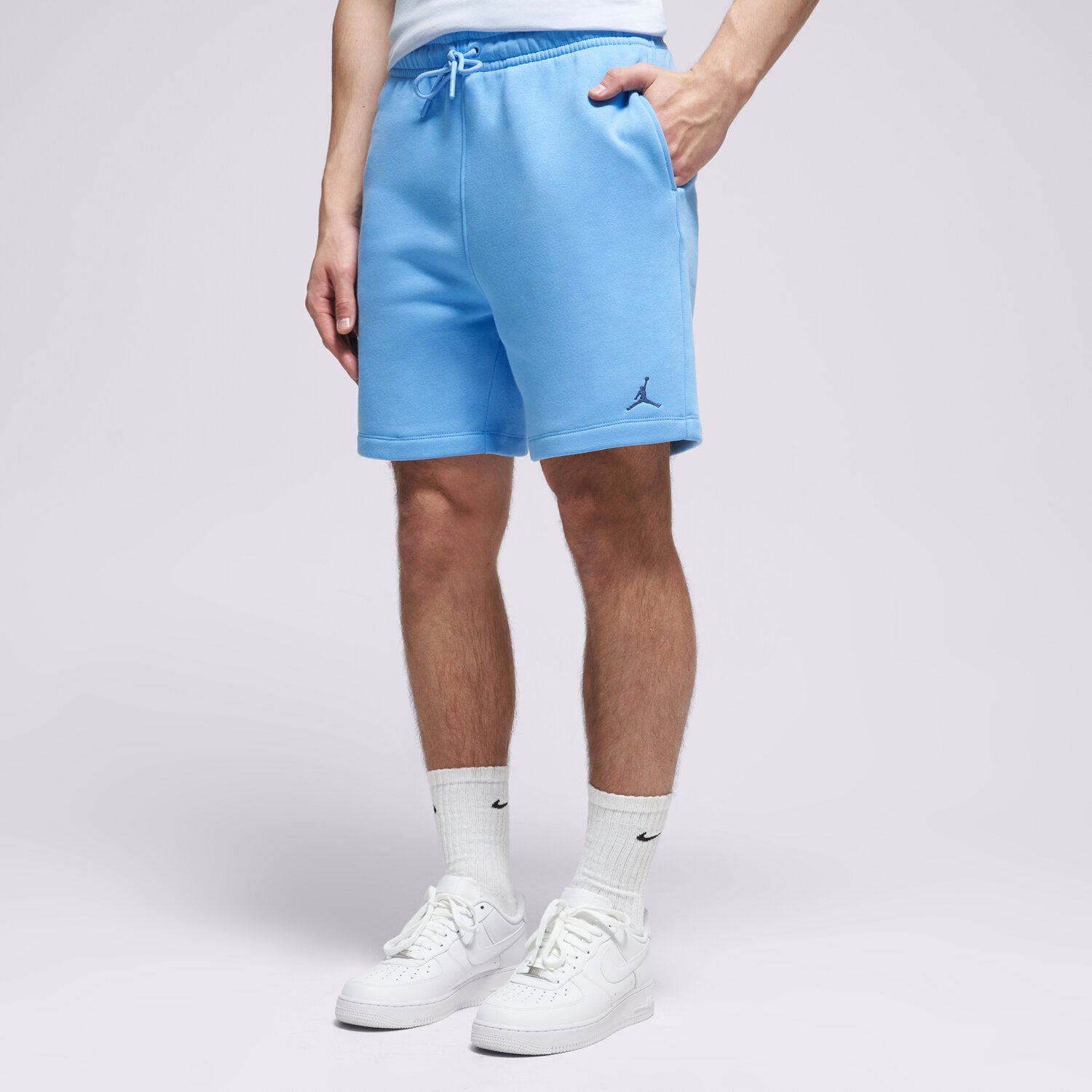 Krótkie spodenki, szorty męskie JORDAN SZORTY M J BRK FLC SHORT FV7285-412 NIEBIESKI