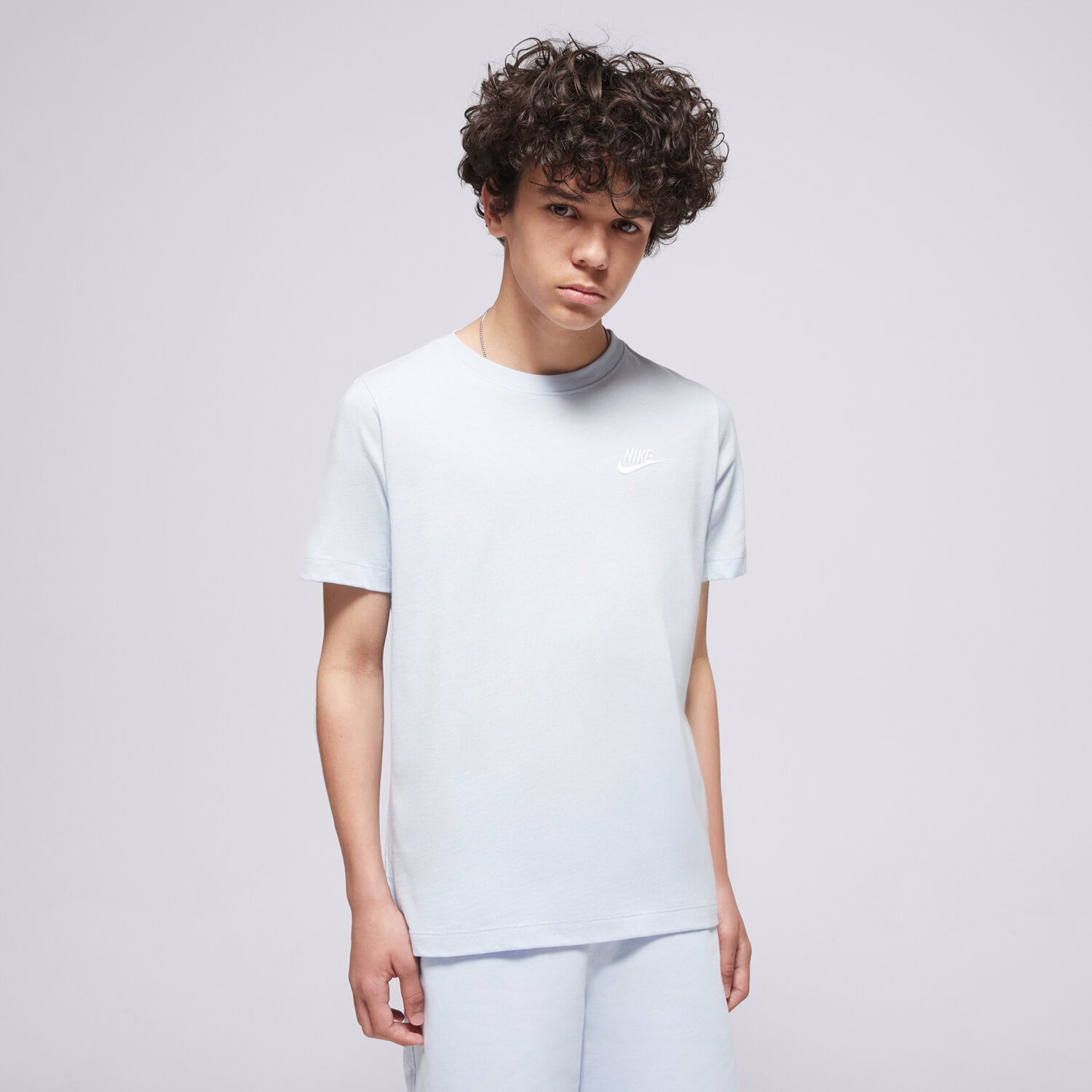 Koszulka, t-shirt dla dzieci NIKE T-SHIRT K NSW TEE EMB FUTURA LBR BOY FZ5177-407 NIEBIESKI