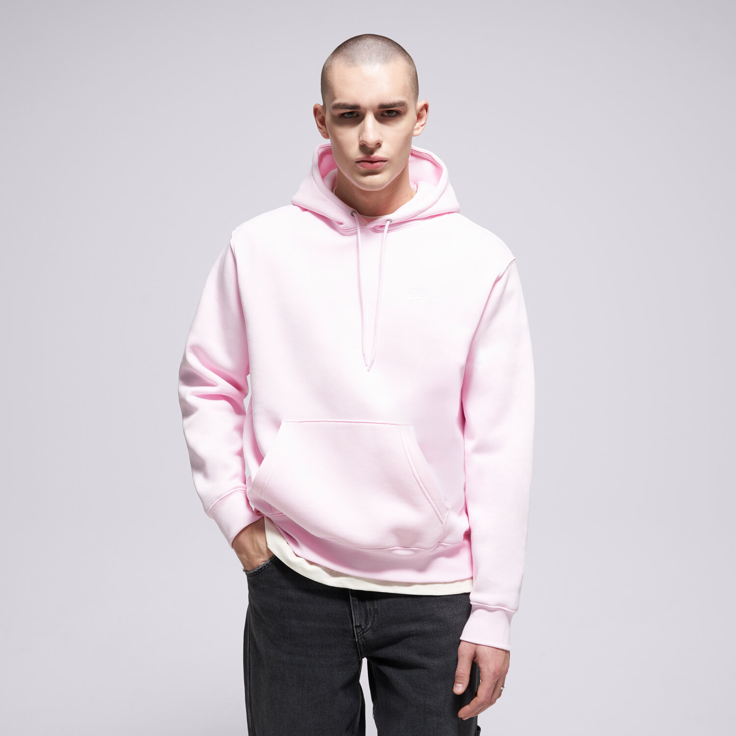Bluza męska NIKE BLUZA Z KAPTUREM M NK CLUB BB PO HOODIE FN3859-663 RÓŻOWY