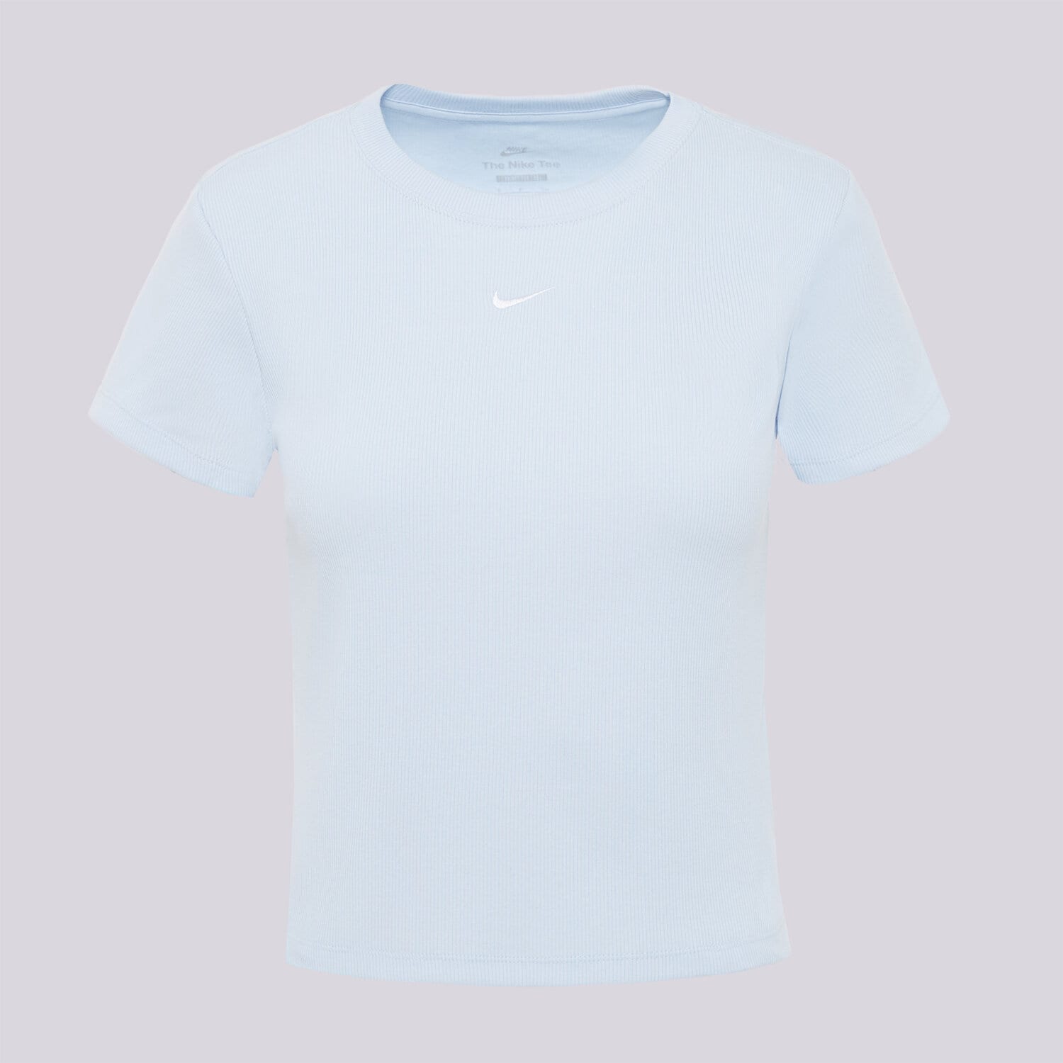 Koszulka, t-shirt damski NIKE T-SHIRT W NSW RIB TGHT SS TEE HV4994-407 NIEBIESKI