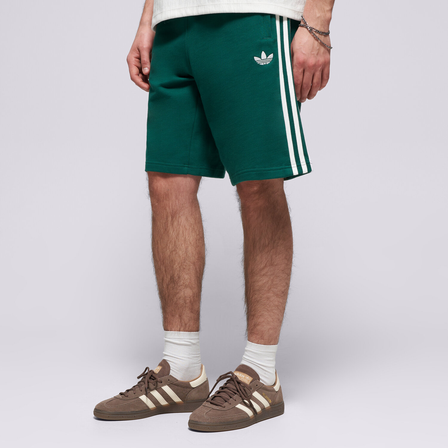 Krótkie spodenki, szorty męskie ADIDAS SZORTY 3S SHO KE3563 ZIELONY